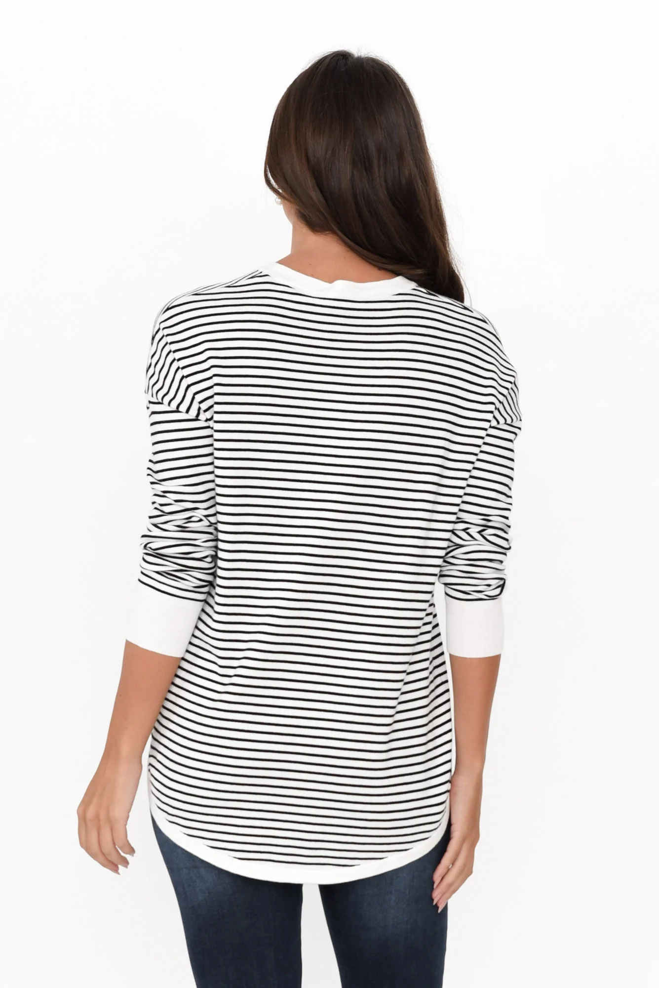 Sophie Black Stripe Knit Jumper