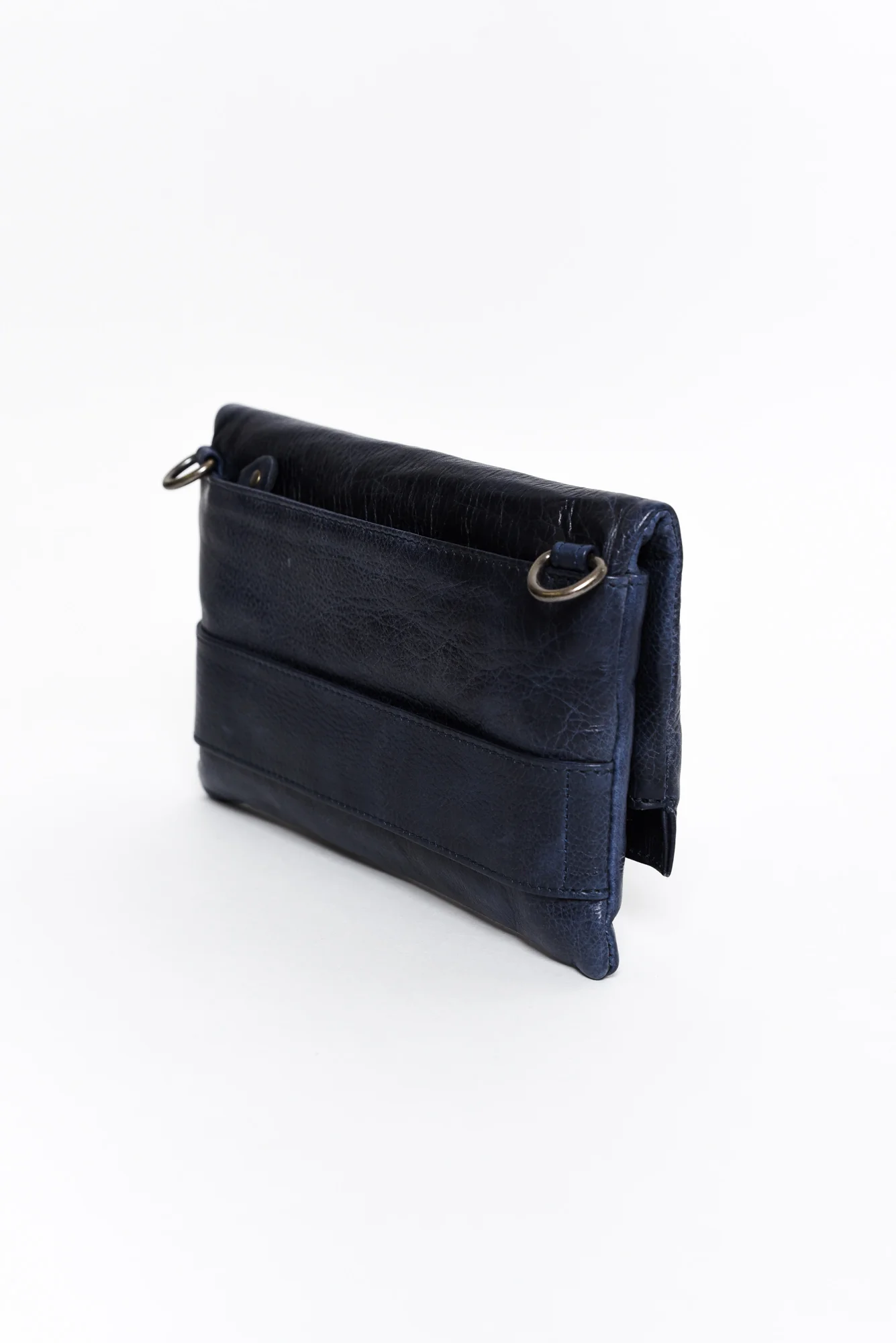 Aluka Navy Leather Bag
