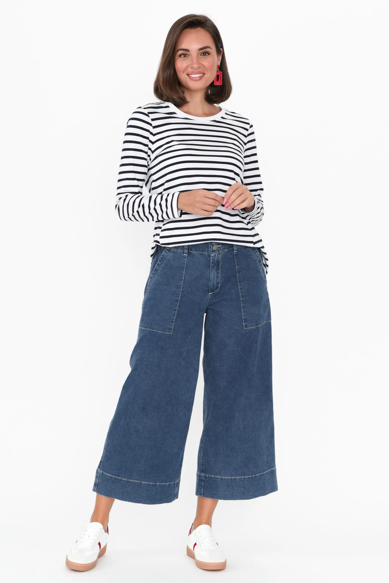 Narcisa Dark Blue Wide Leg Jeans