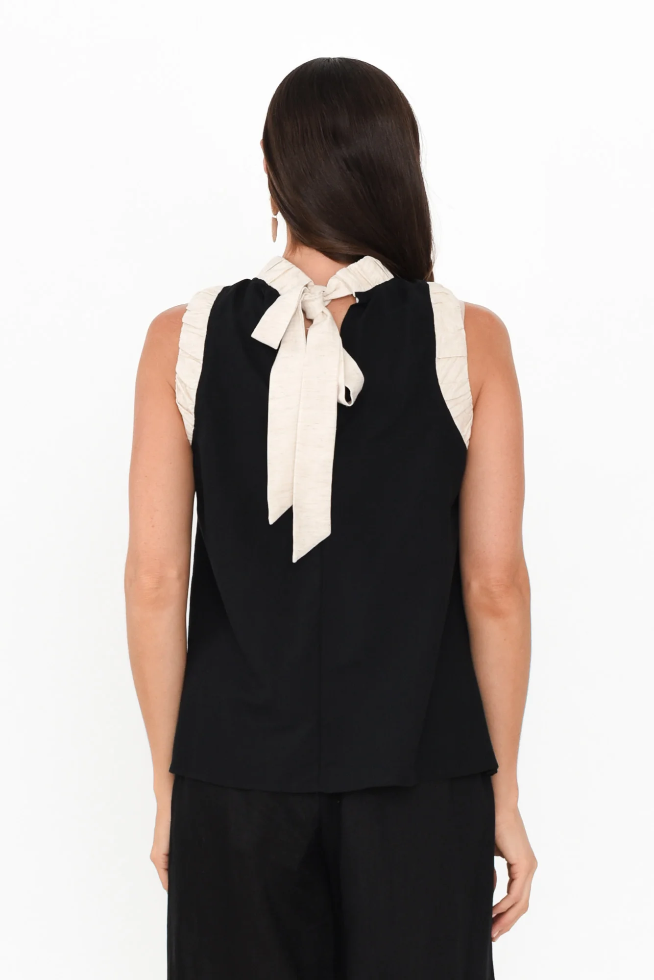 Kelley Black Trim Cotton Blend Tank
