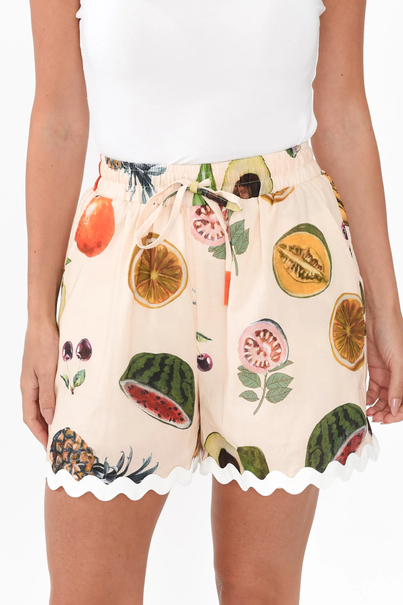 Henrik Blush Fruity Linen Cotton Shorts