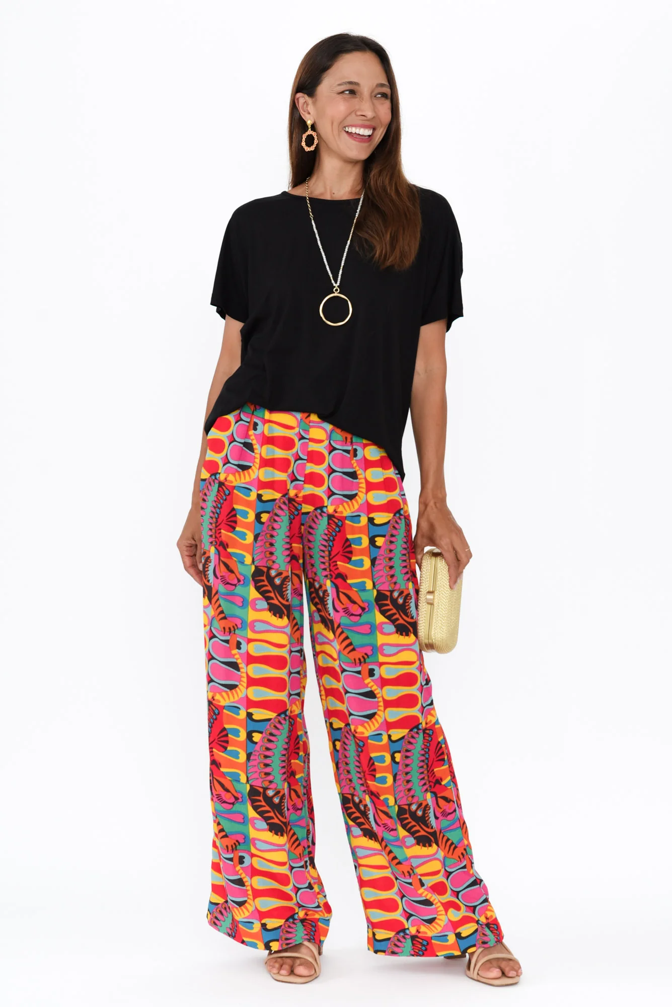 Lady Godiva Pink Abstract Pants