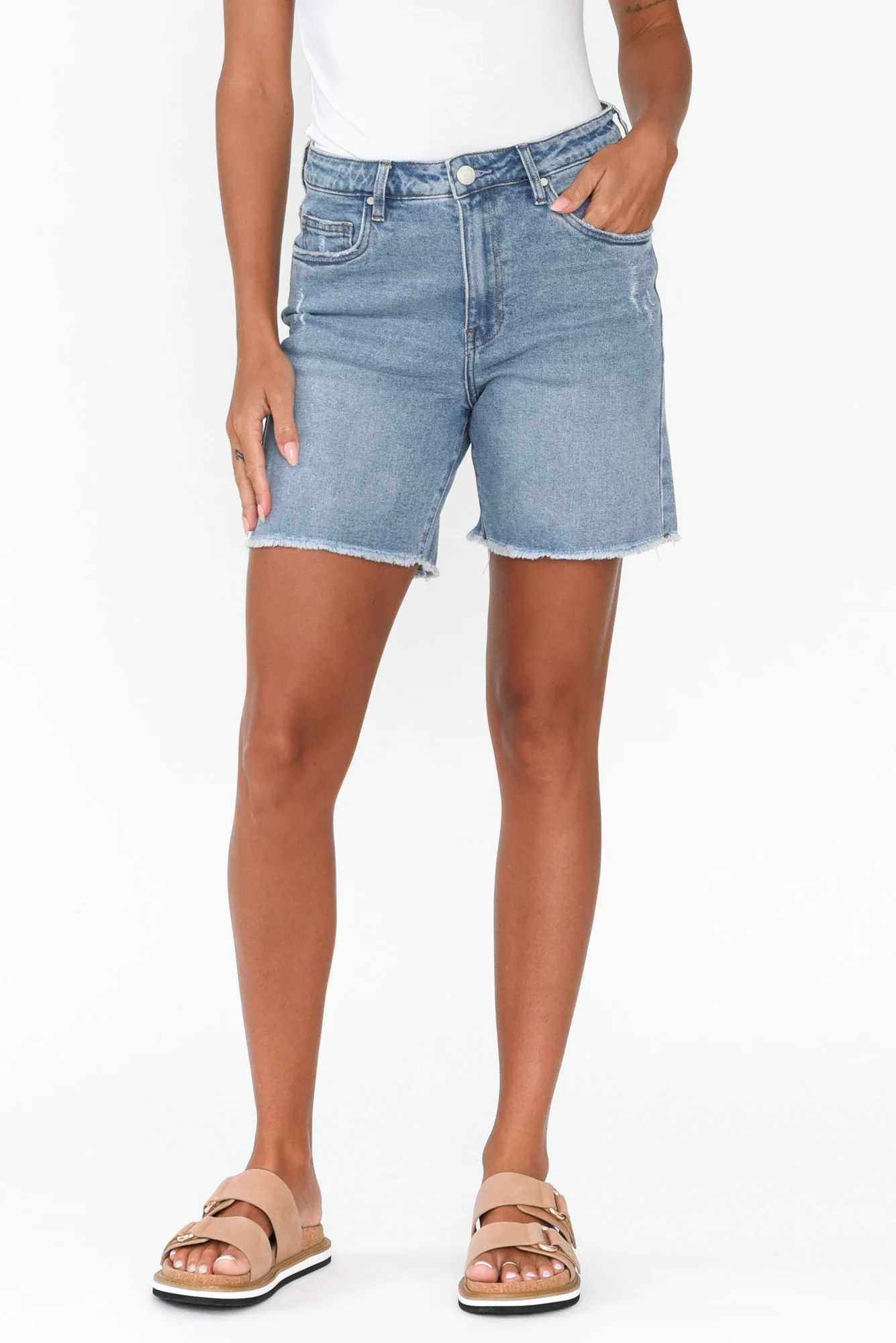 Millie Light Blue Denim Shorts