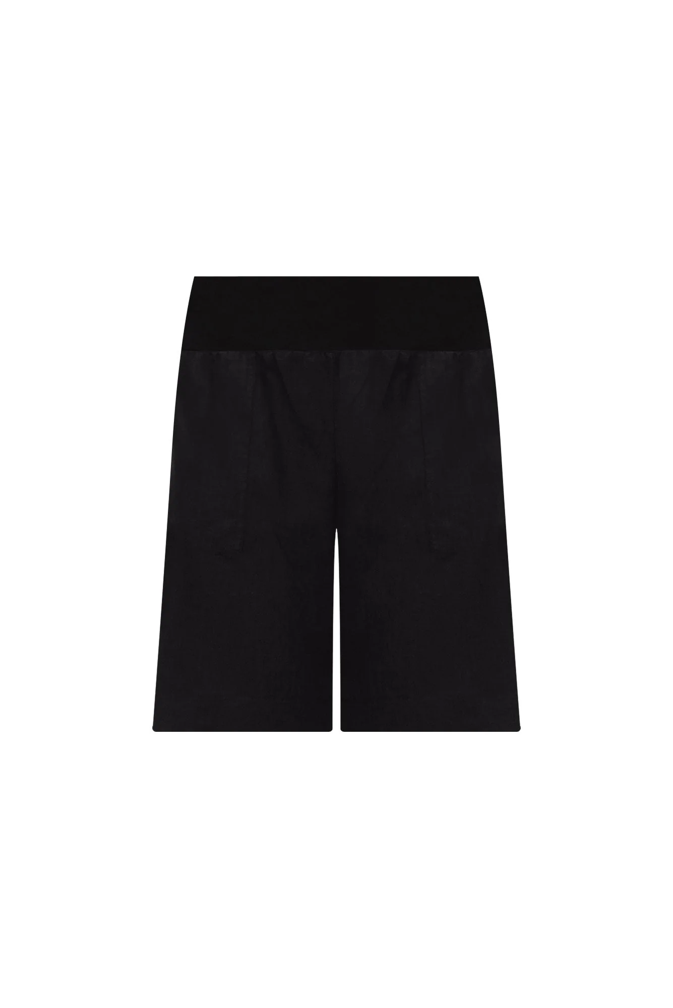 Aster Black Linen Shorts