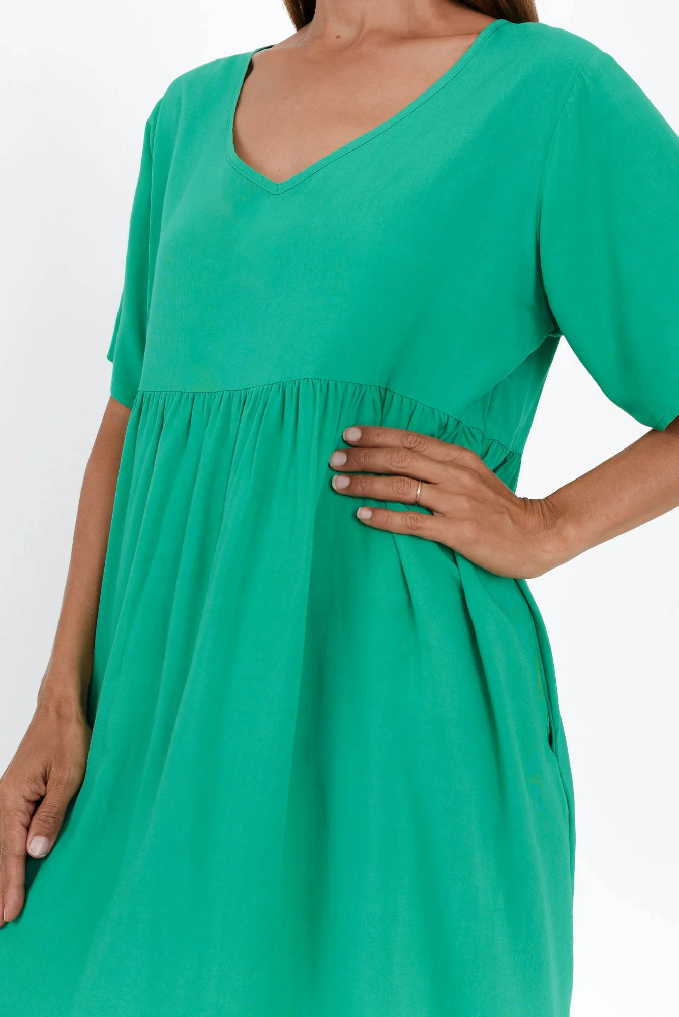 Sharlene Green Midi Dress