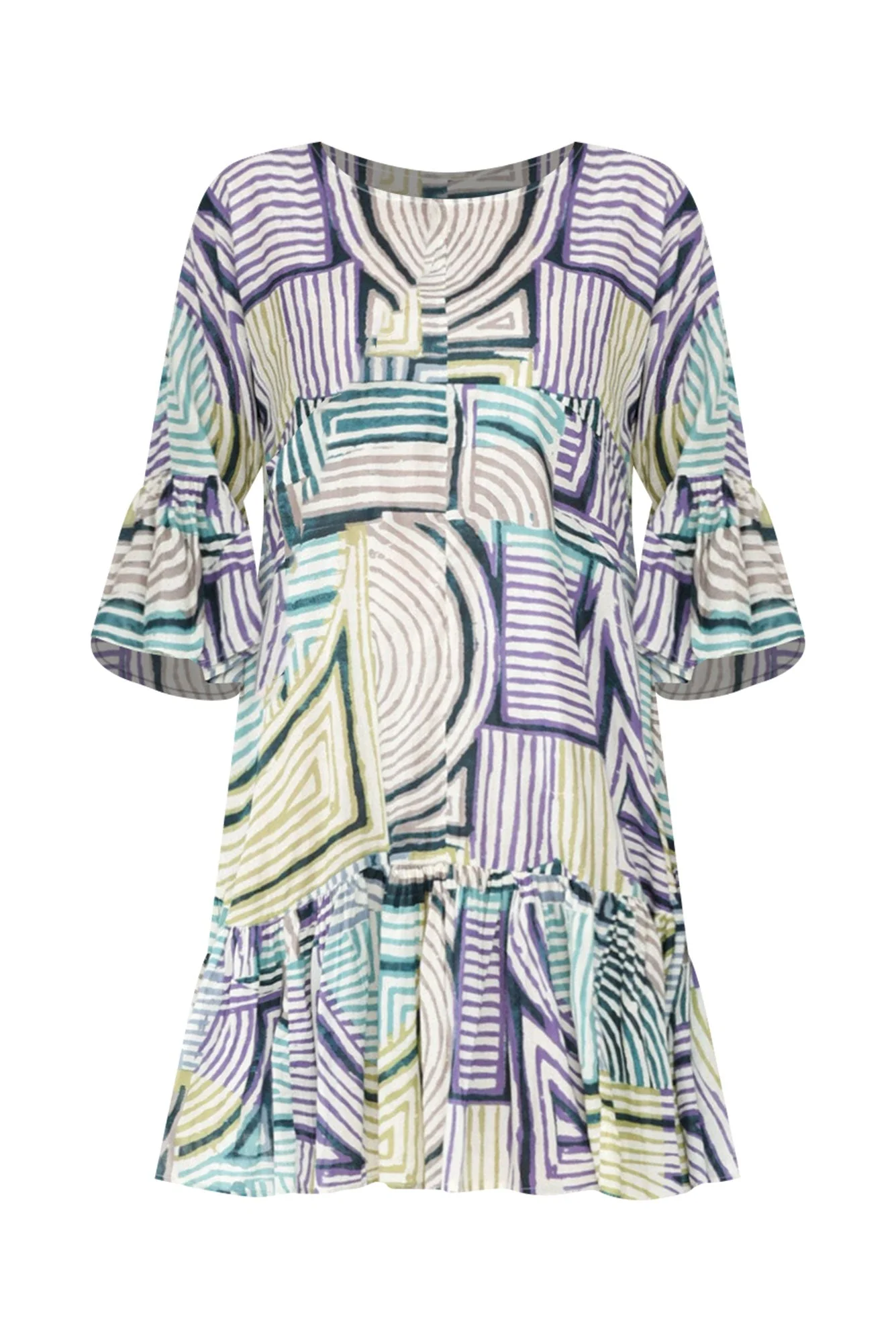Lucia Green Ripple Cotton Dress