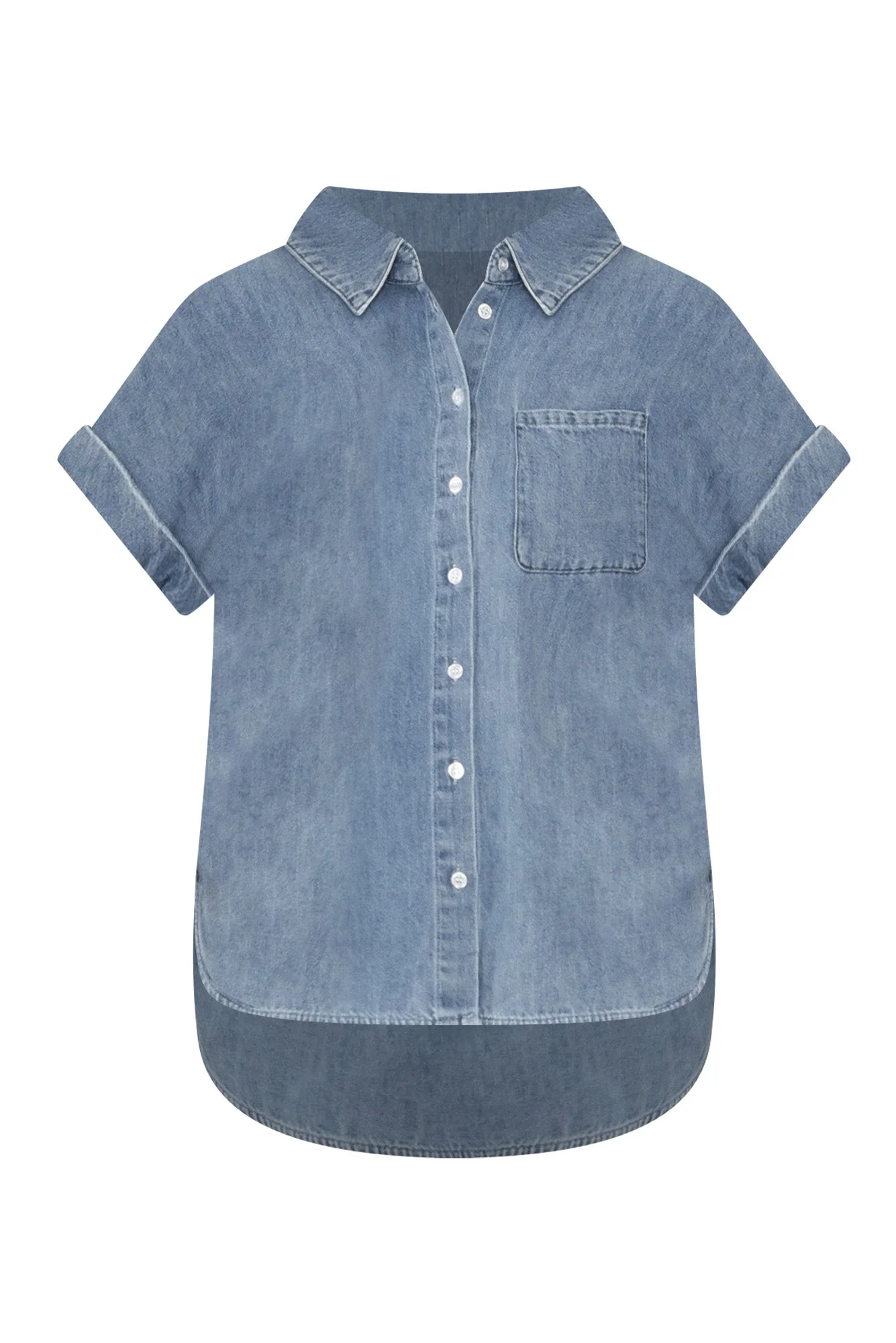 Taylor Blue Denim Collared Shirt