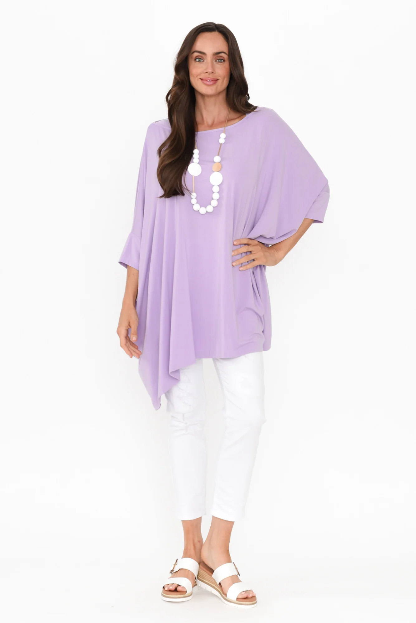 Kelsier Lilac Bamboo Batwing Top
