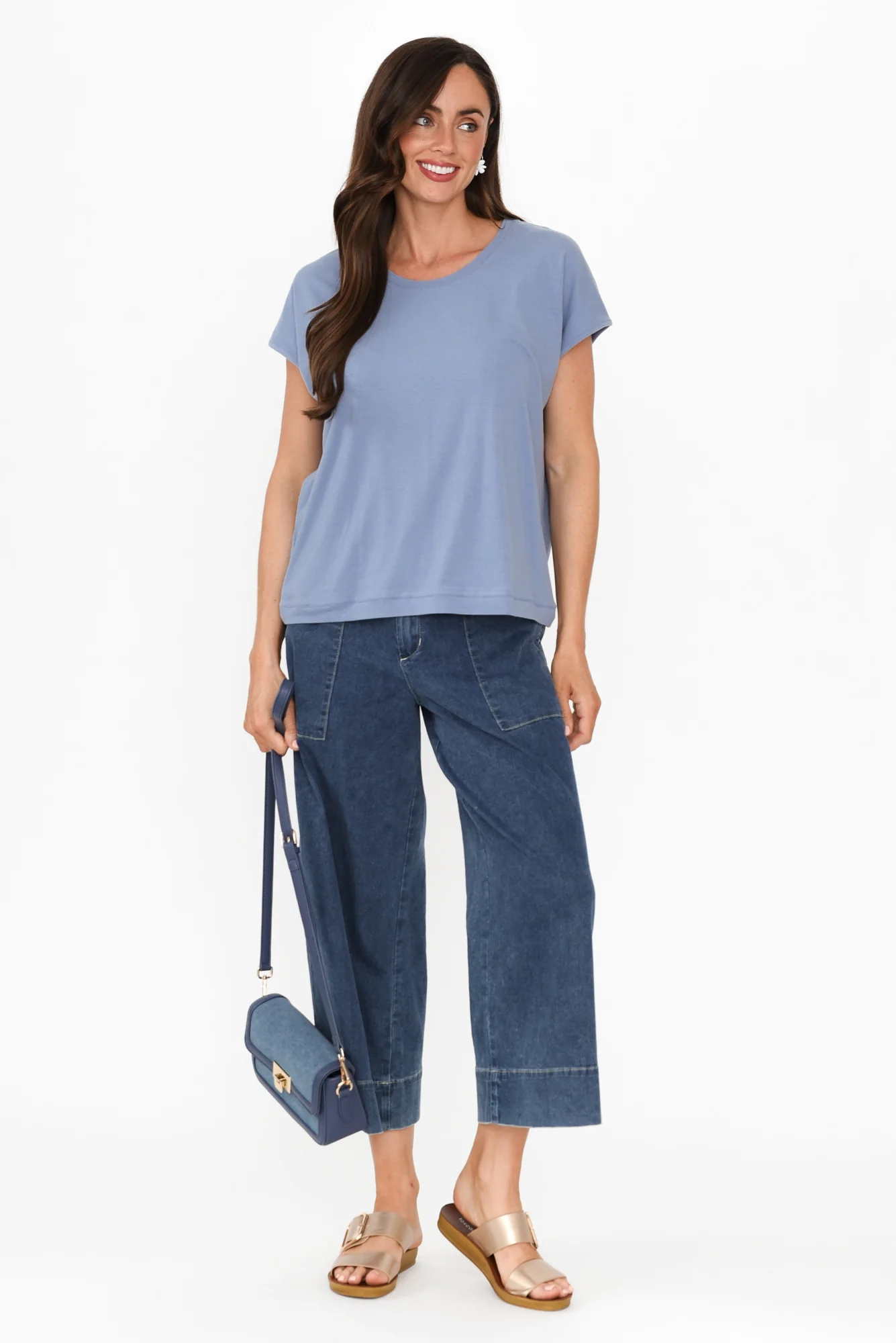 Mystie Steel Cotton Tee