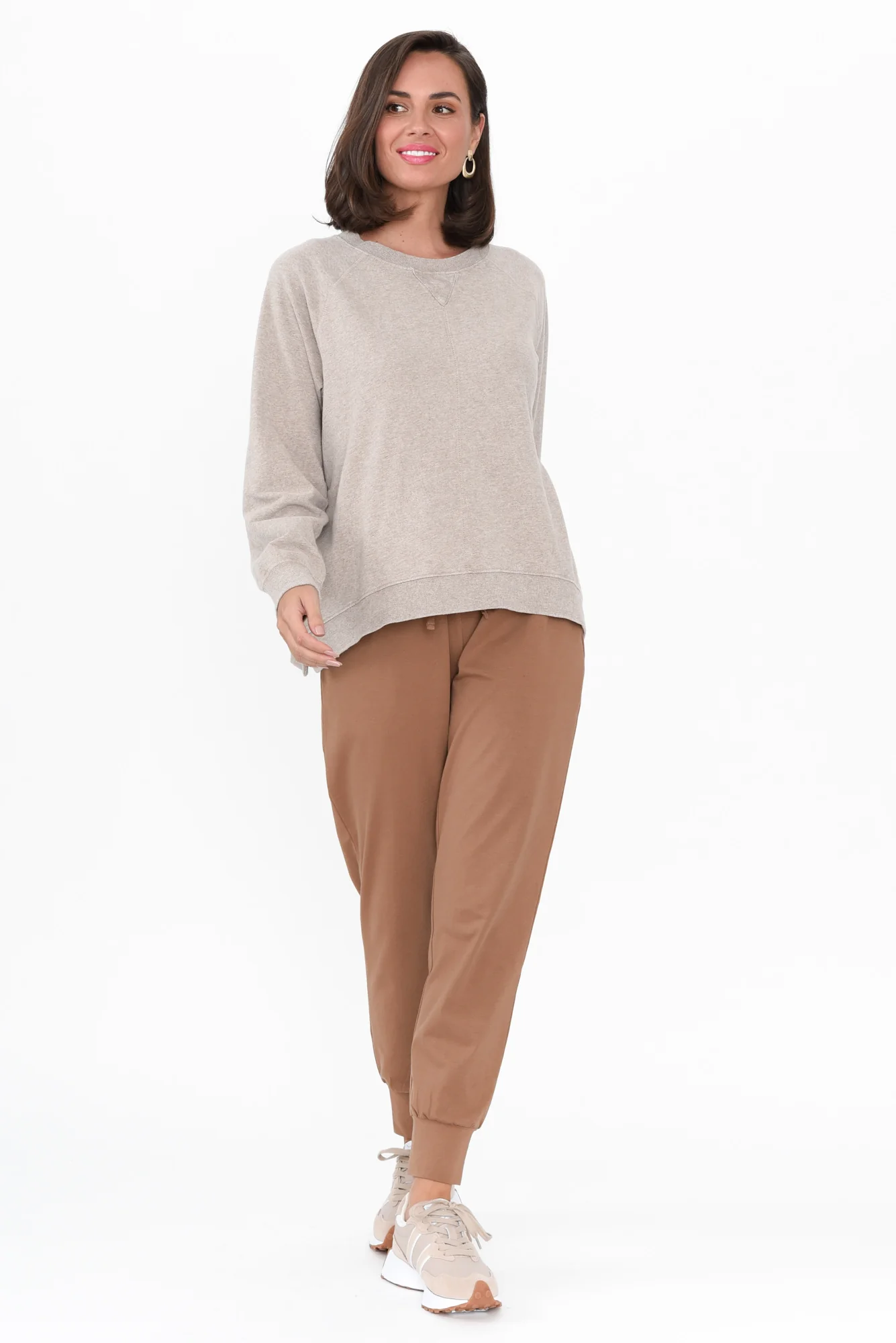 Mocha Cotton Everyday Tie Pants