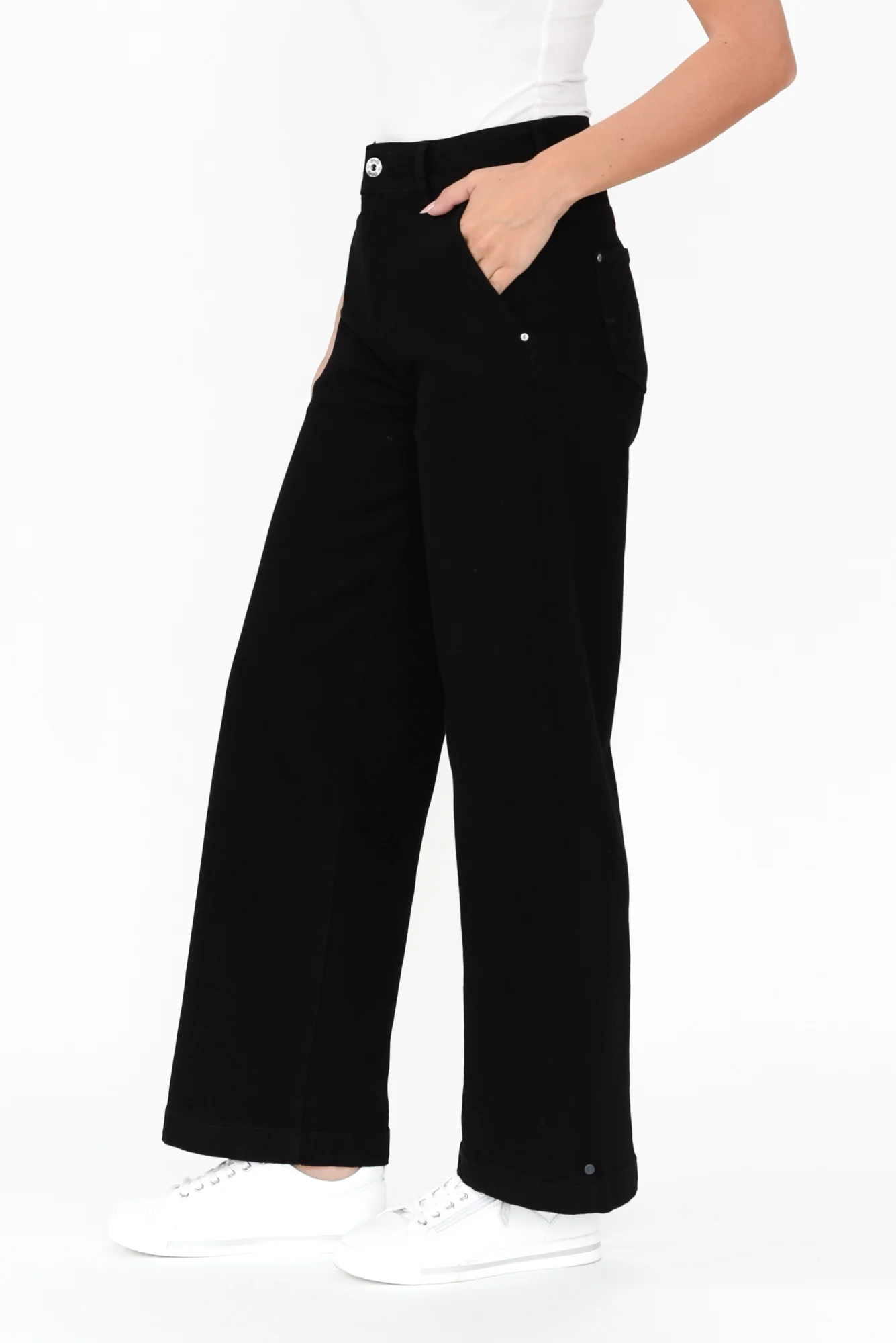 Izzy Black Wide Leg Jeans
