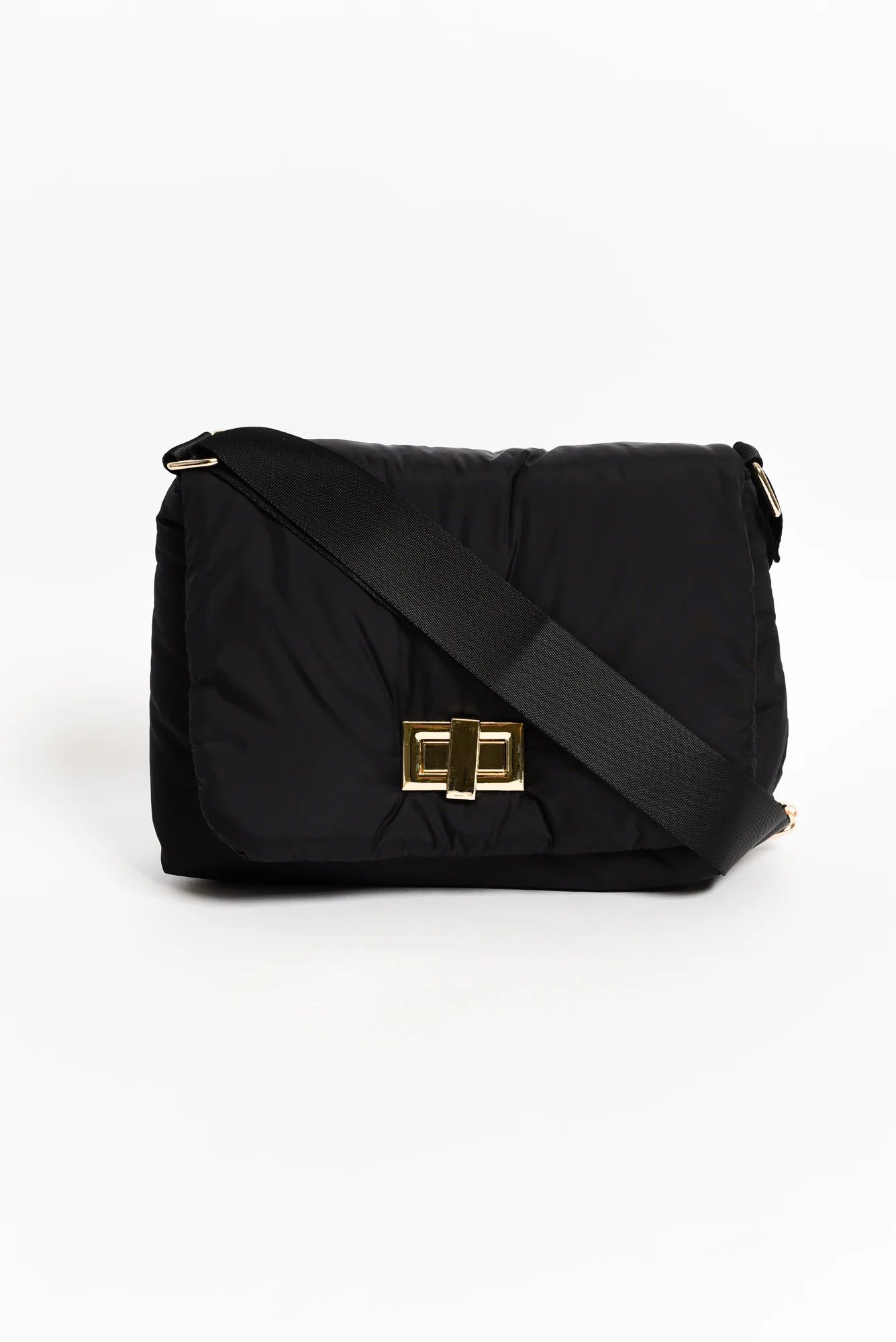 Casa Black Puffer Crossbody Bag