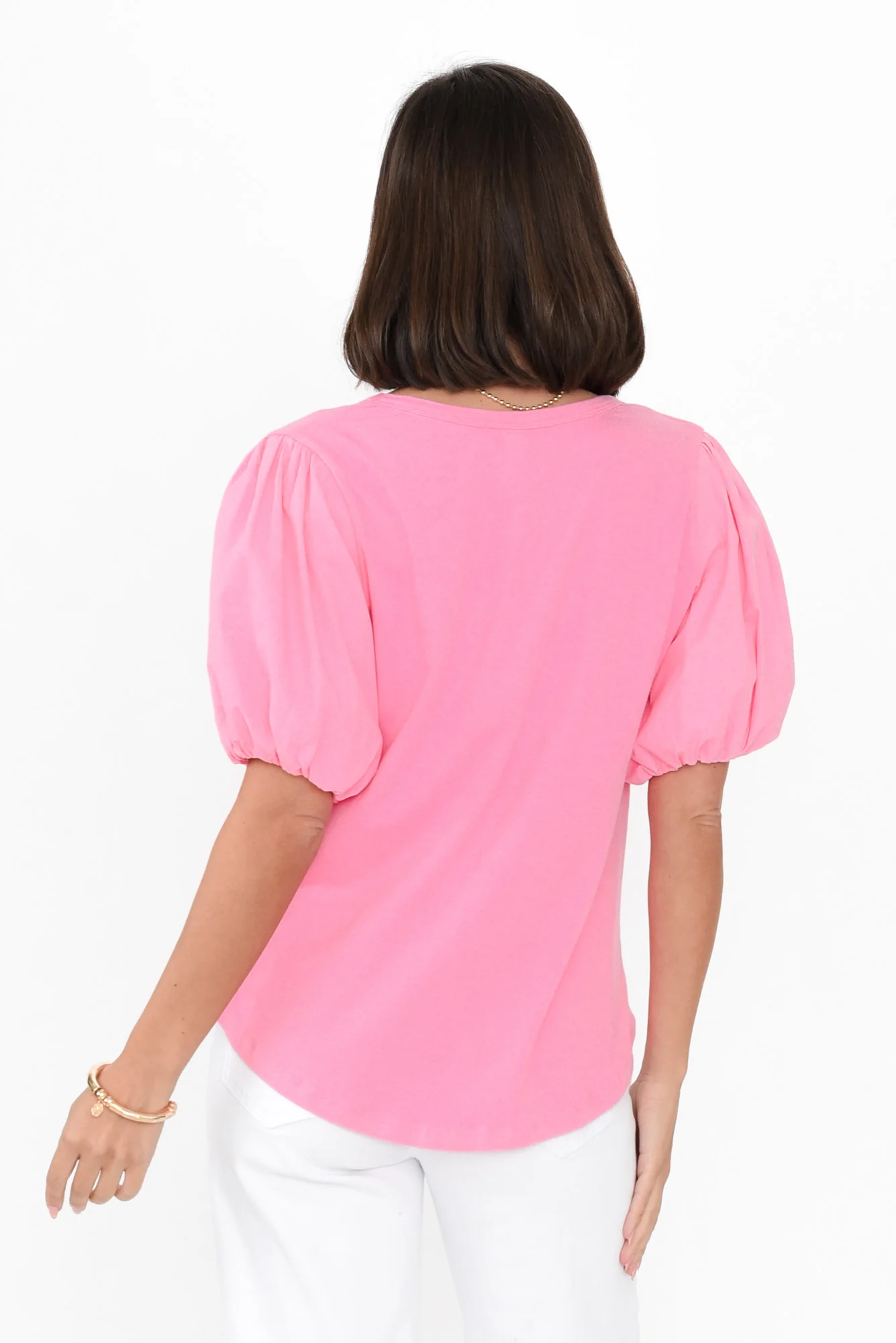 Joy Pink Cotton Blend Tee