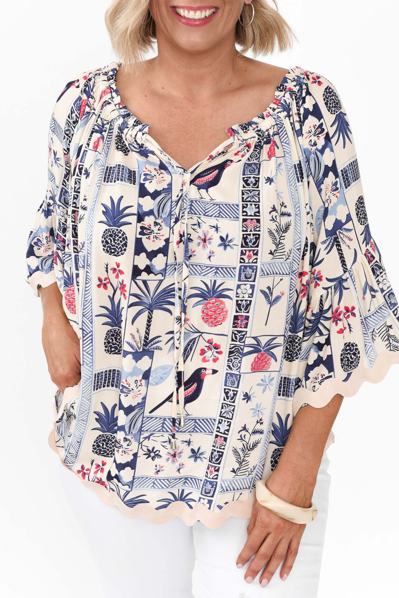 Bianco White Tropical Trim Top