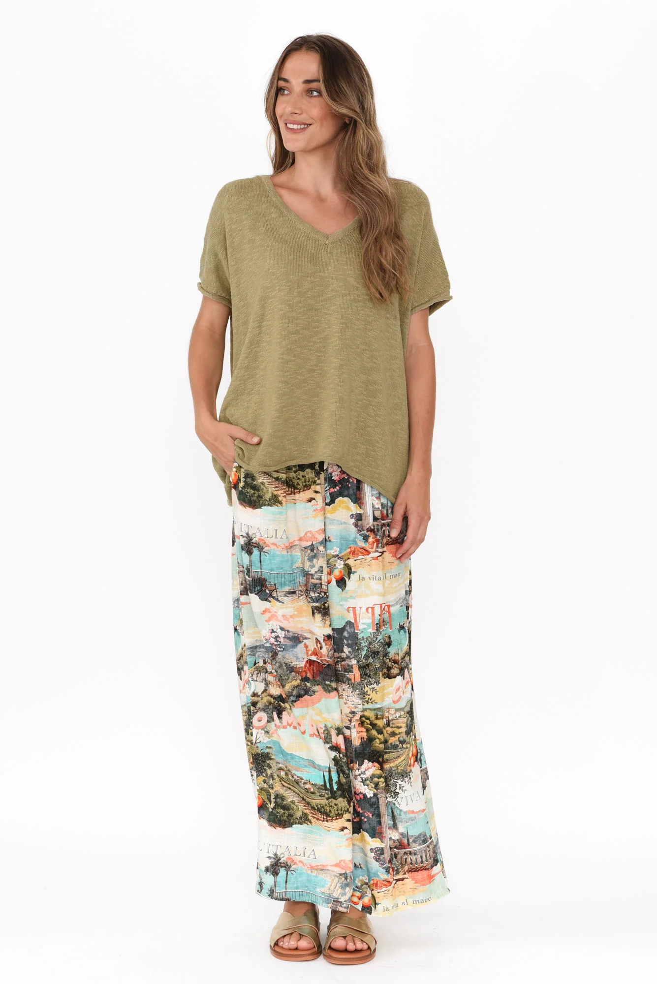 Saxon Sage Oversized Knit Top