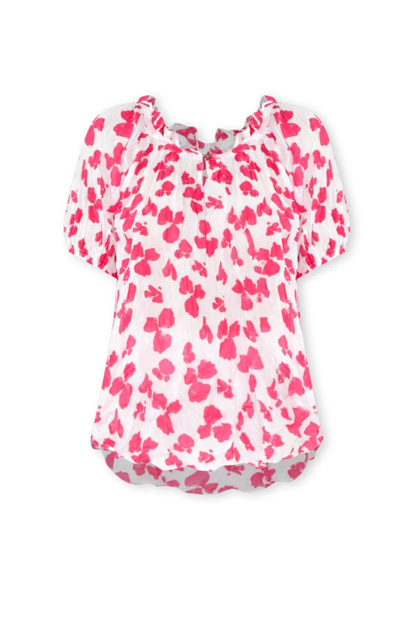 Lumi Pink Fiesta Crinkle Cotton Top