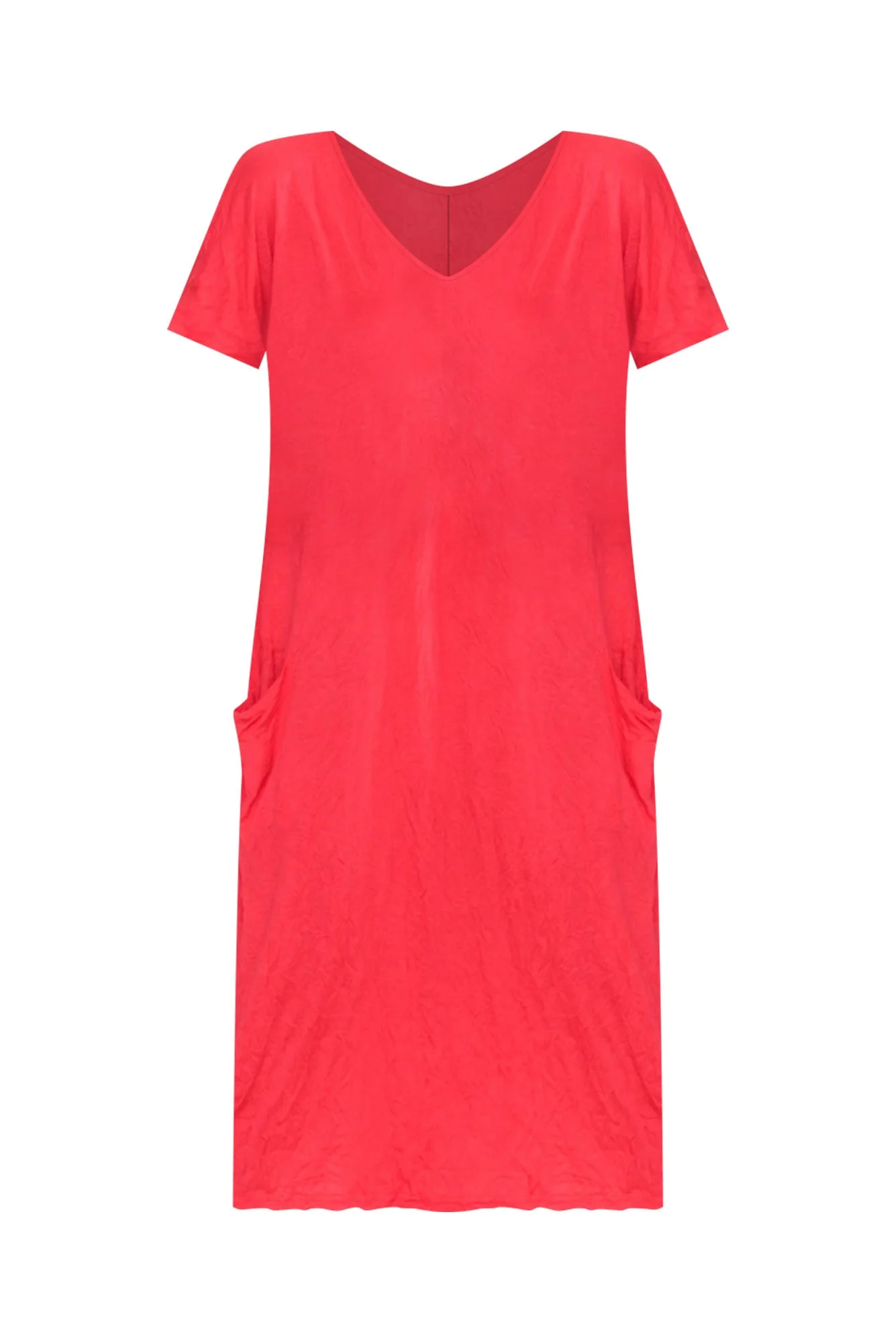 Travel Berry Crinkle Cotton Dress