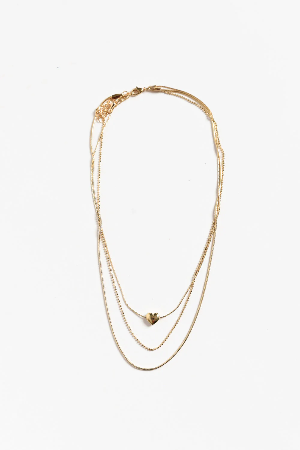 Keturah Gold Layered Heart Necklace