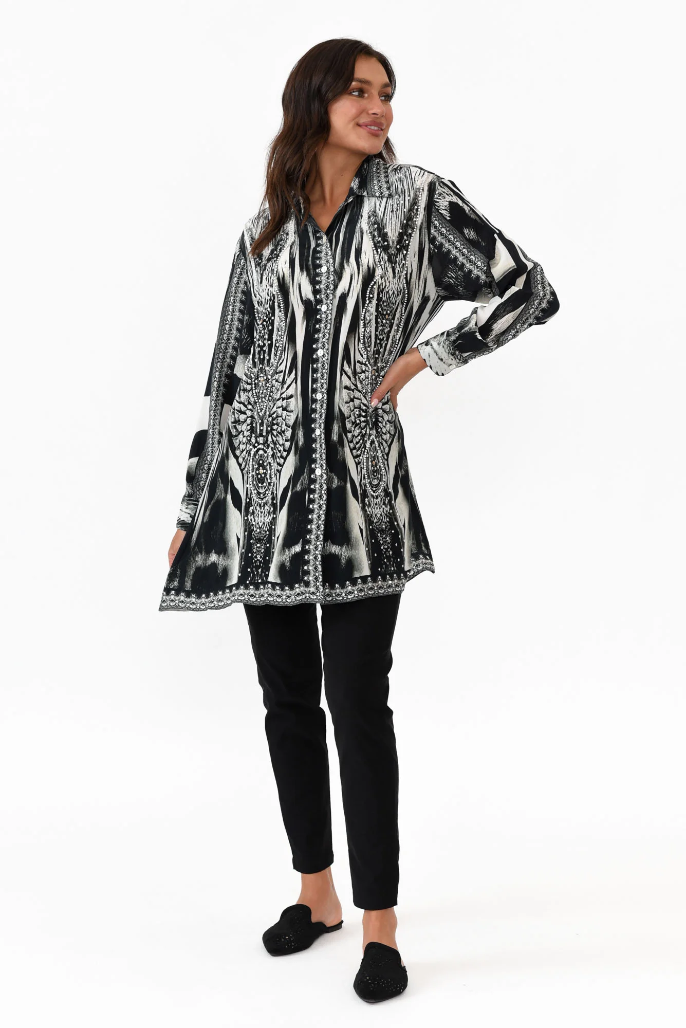 Zulu Black Silk Resort Shirt