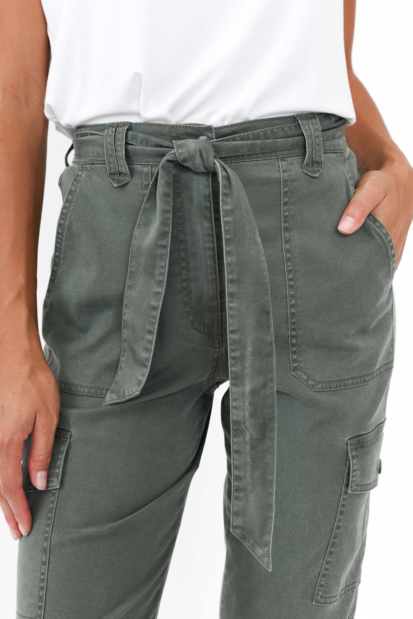 Canterbury Khaki Lyocell Cargo Pants