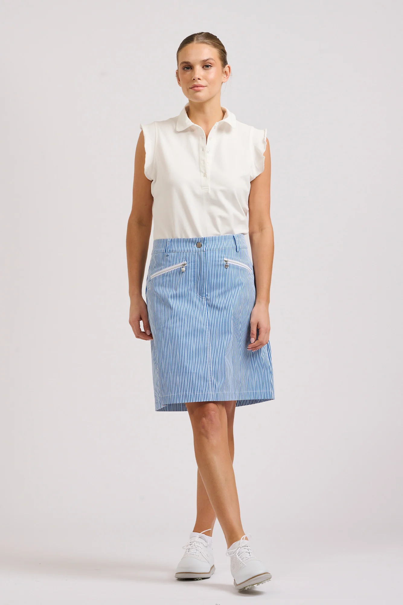 Portsea Blue Stripe Pocket Skort