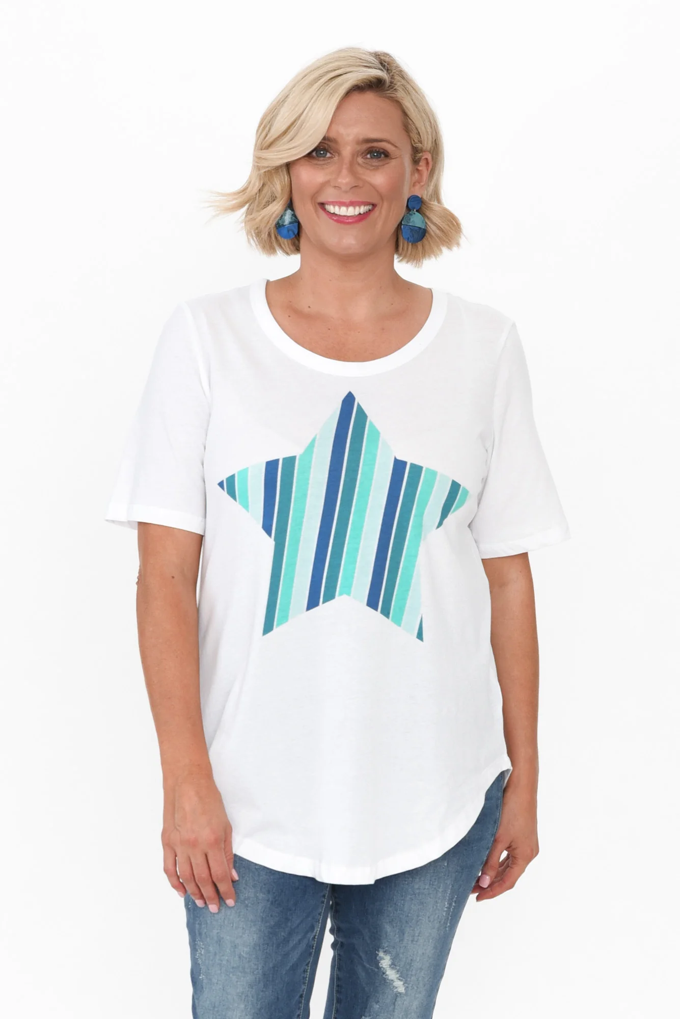 Ariana Blue Star Cotton Tee