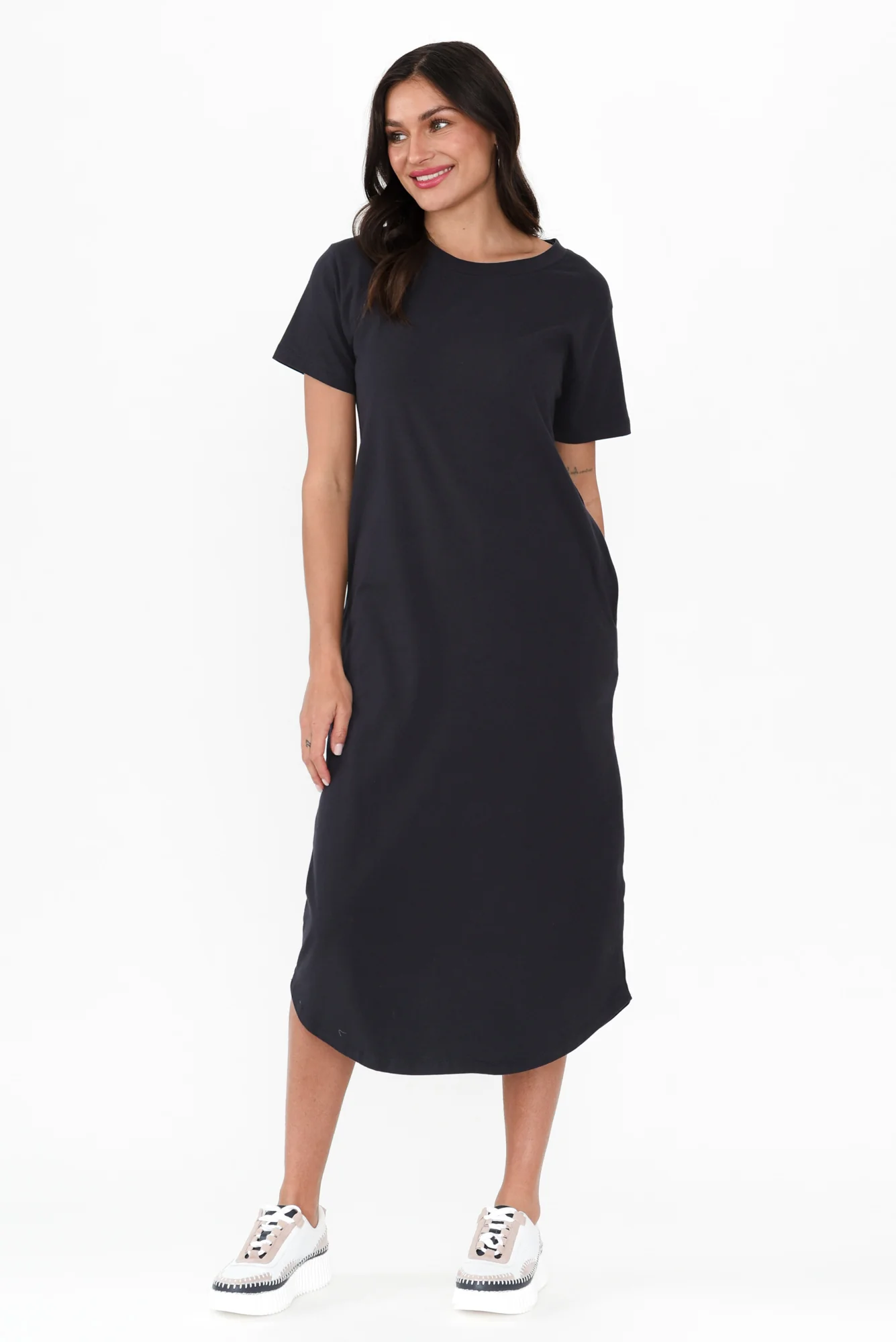 Ottawa Navy Cotton Tee Dress