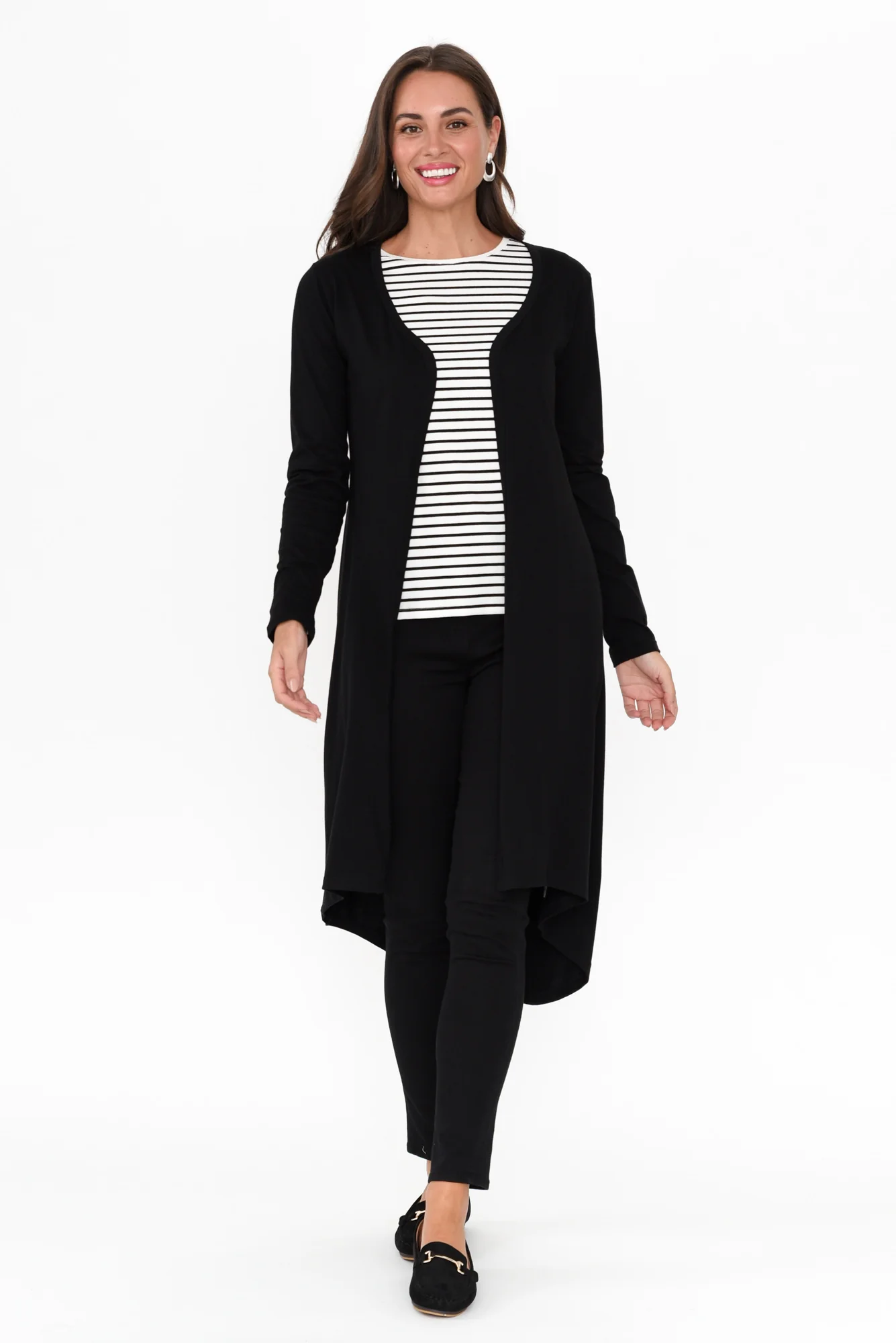 Byron Black Cotton Cardigan
