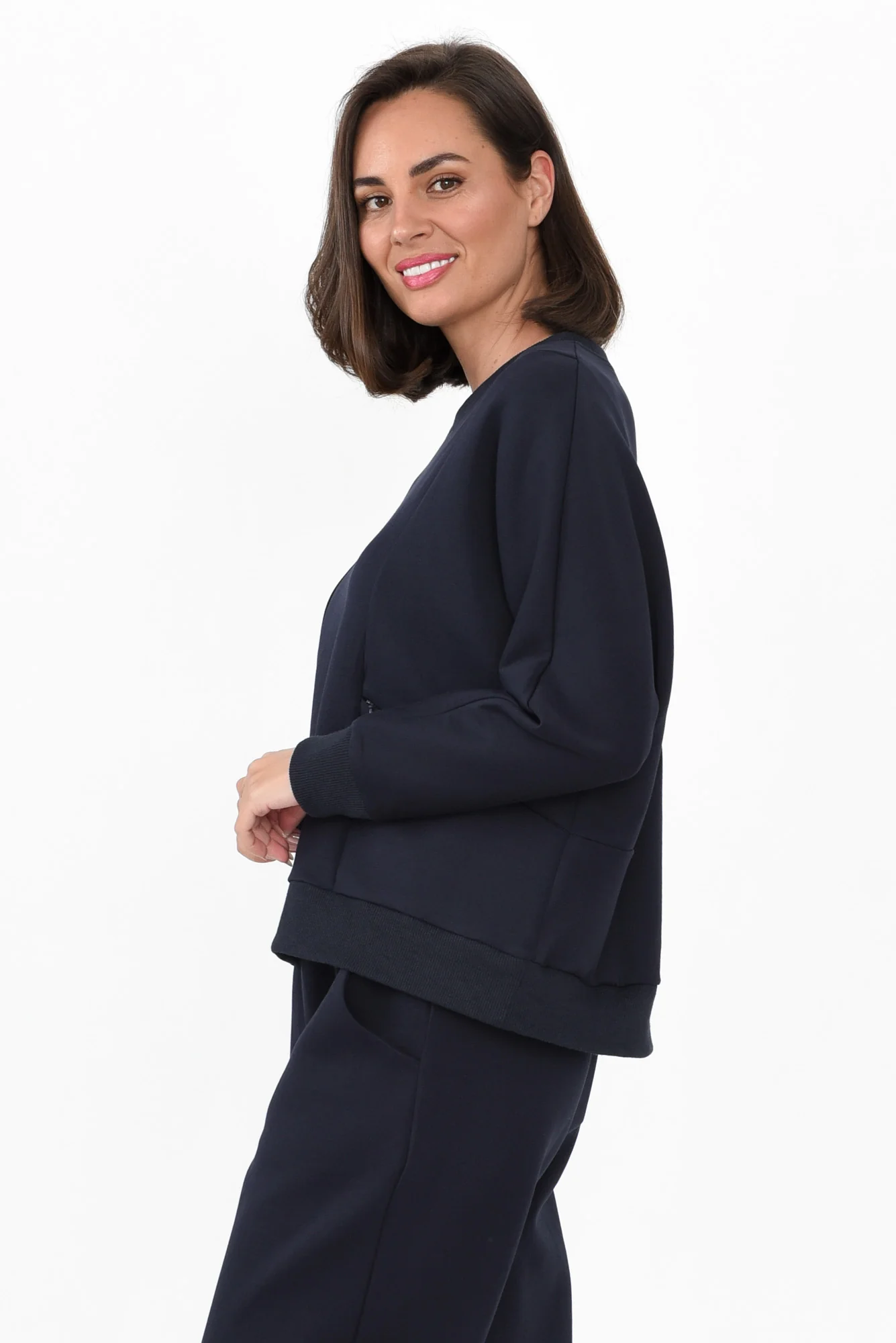 Bronwen Navy Pocket Sweater