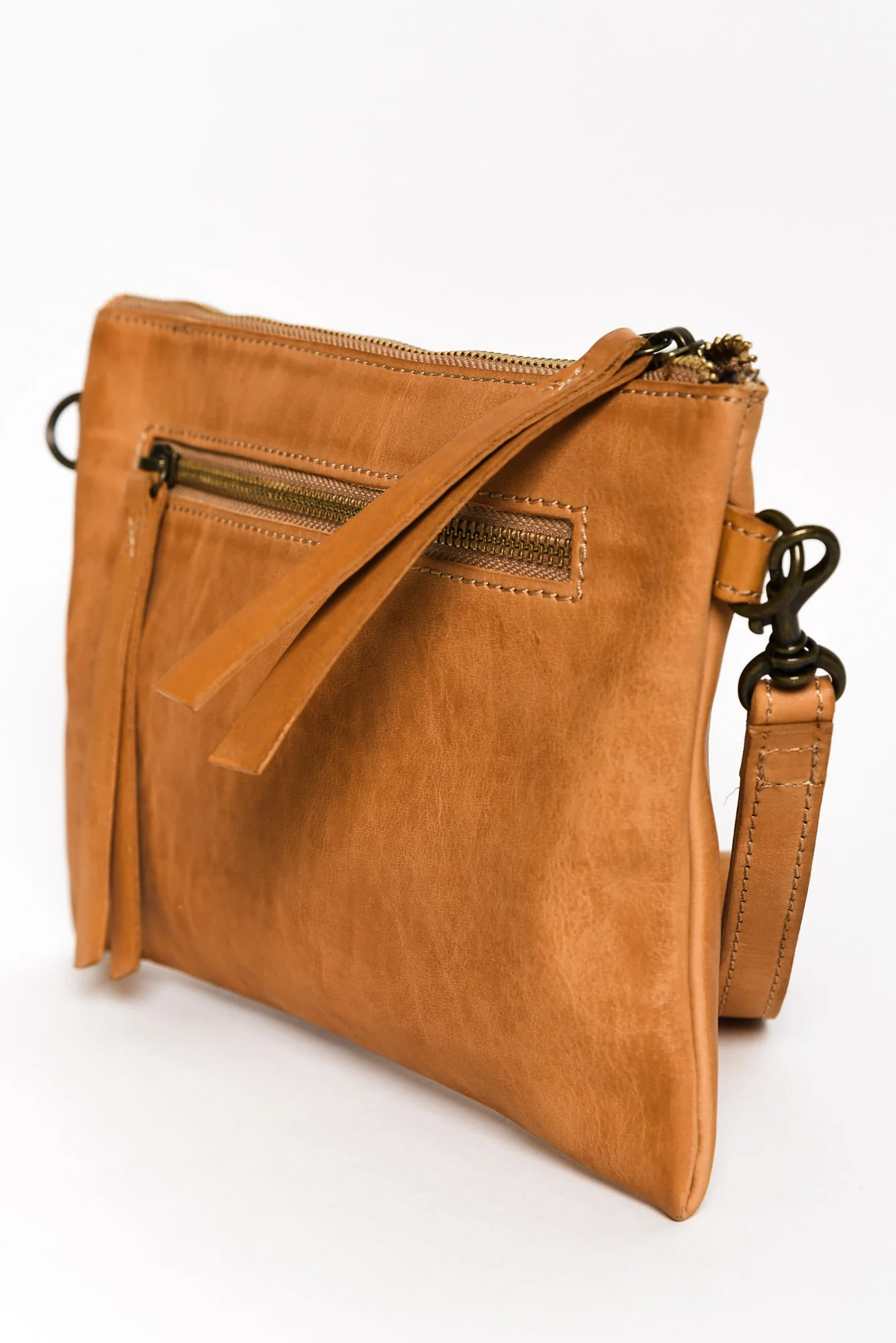 Monterey Tan Leather Crossbody Bag