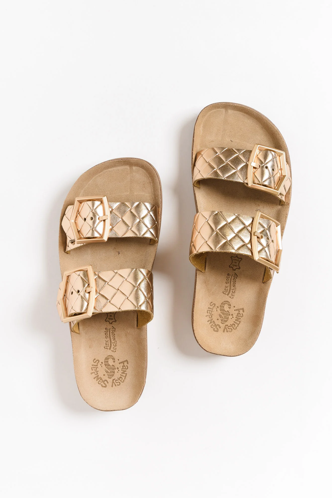Taylor Rose Gold Quilted Slide