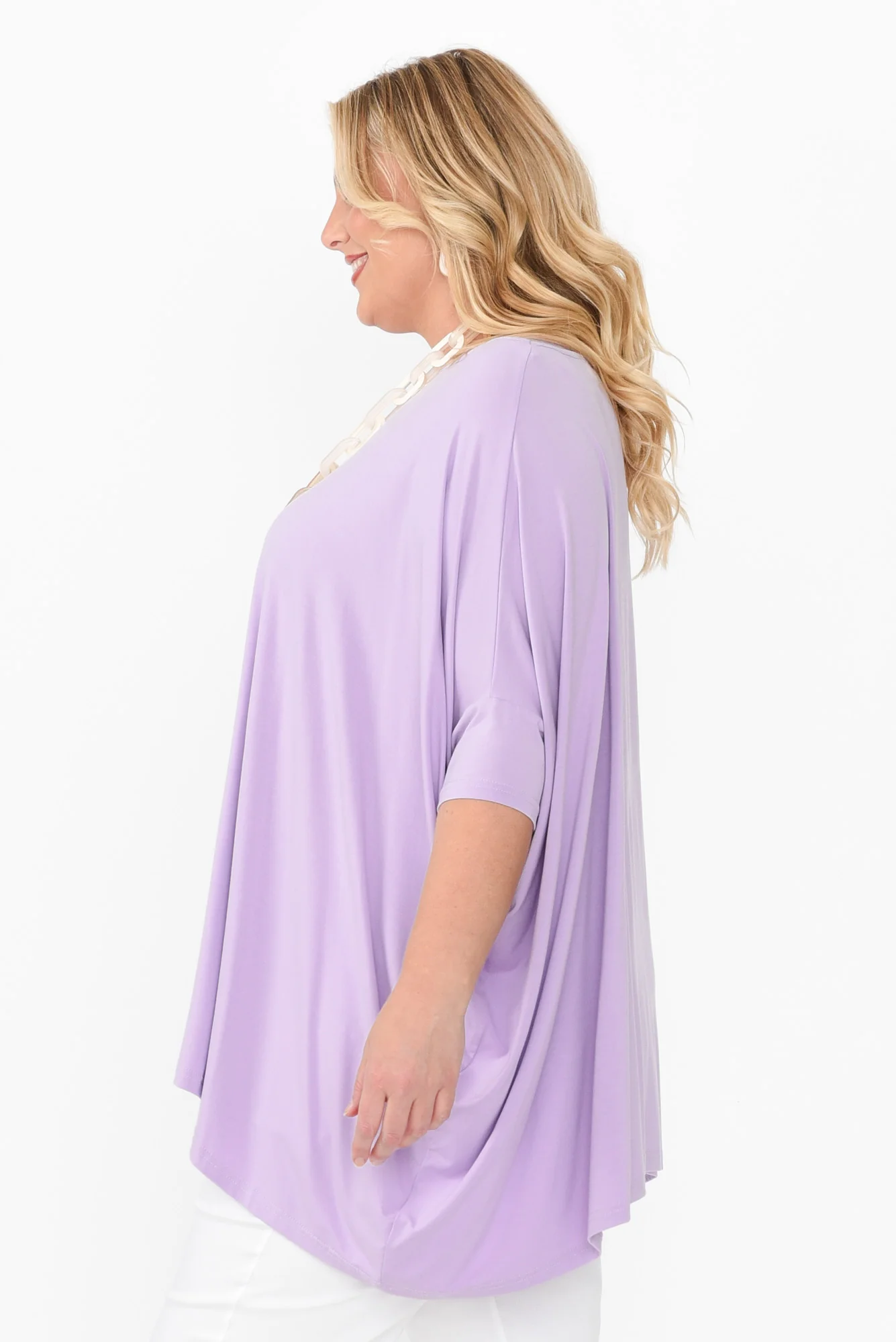 Kelsier Lilac Bamboo Batwing Top