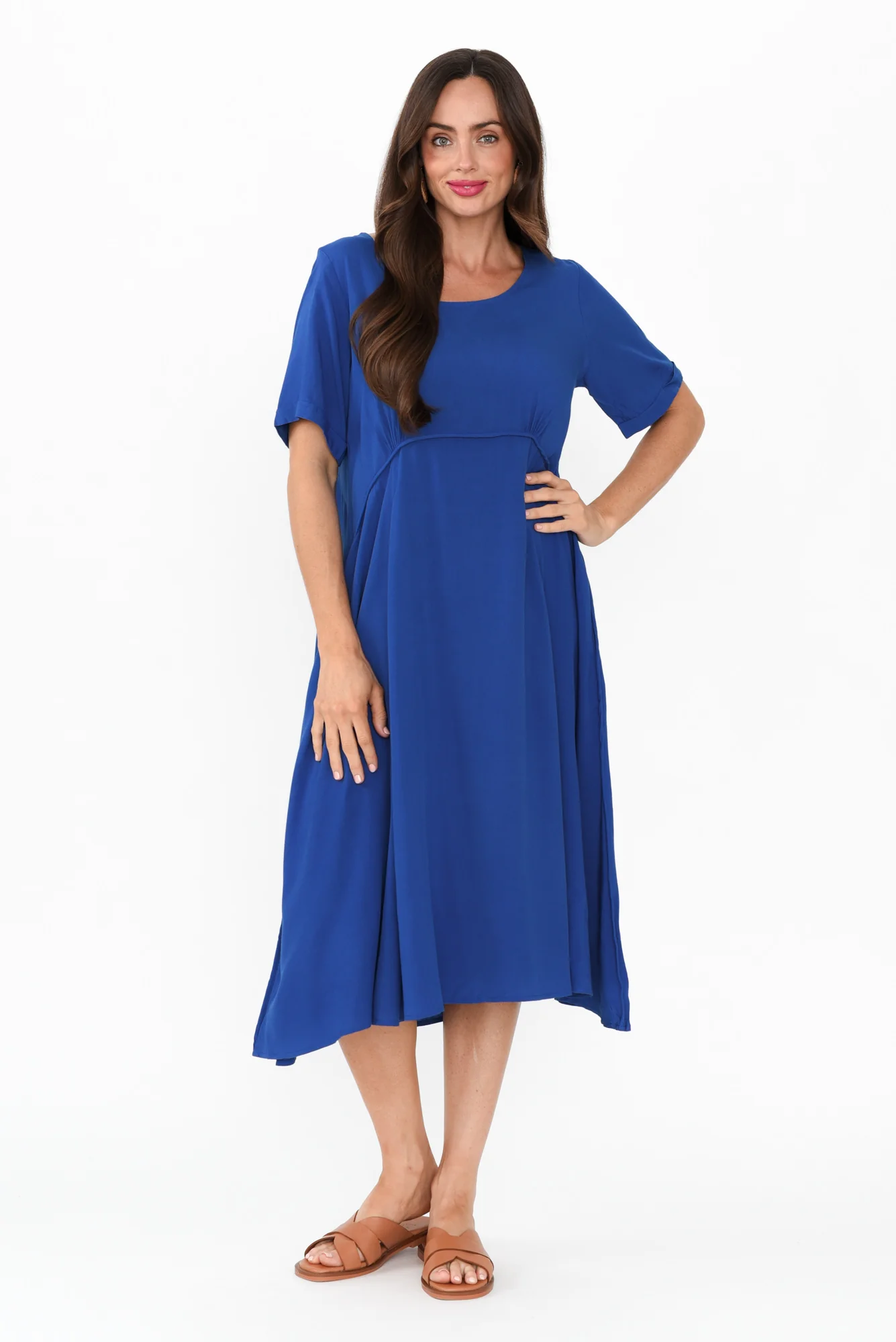 Zaelia Cobalt Crescent Dress