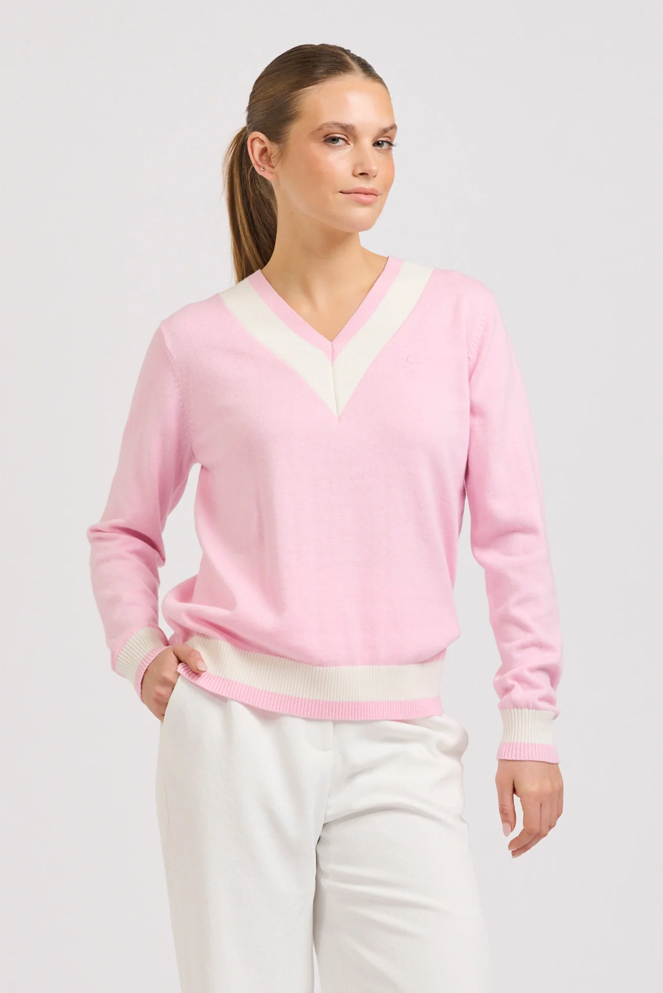 Berkshire Pink Cotton Cashmere Sweater