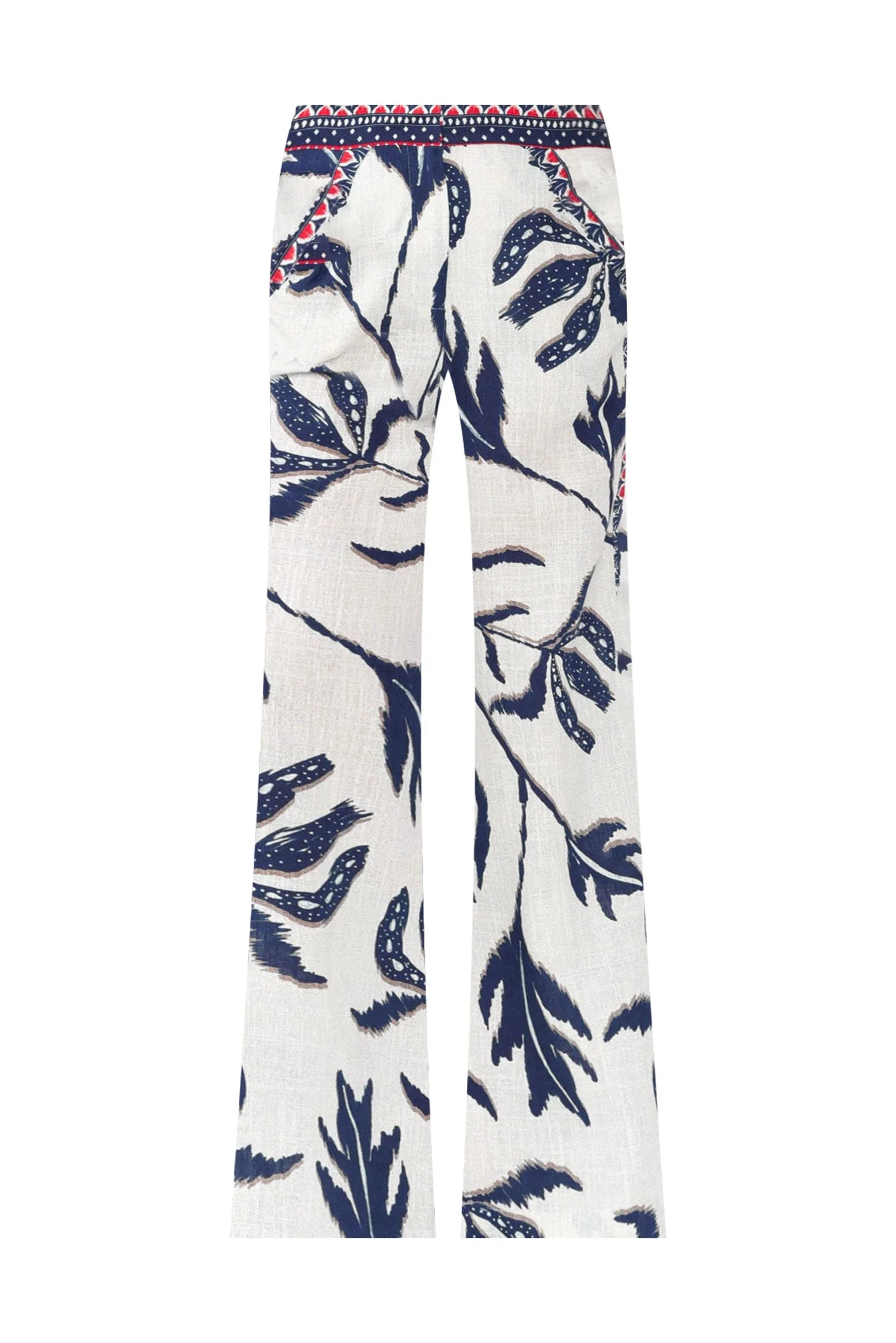 Eudora Palm Shadow Linen Blend Pants