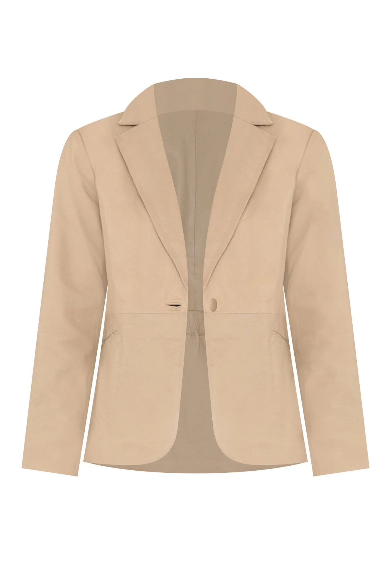 Vega Oat Leather Blazer