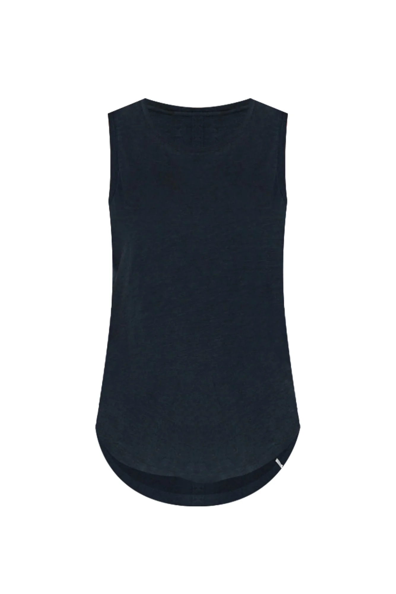 Navy Cotton Scoop Tank
