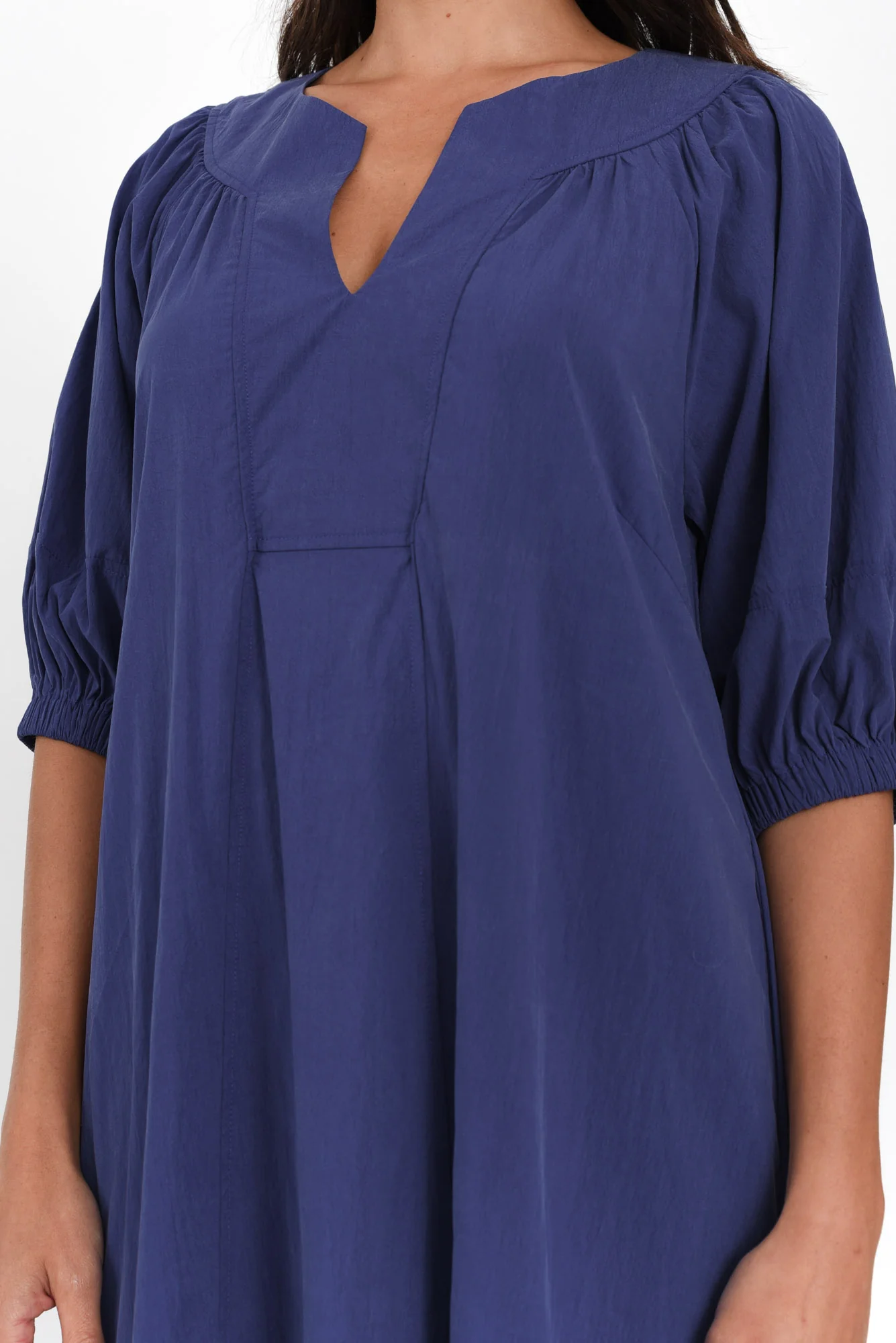 Nellie Blue Pocket Midi Dress