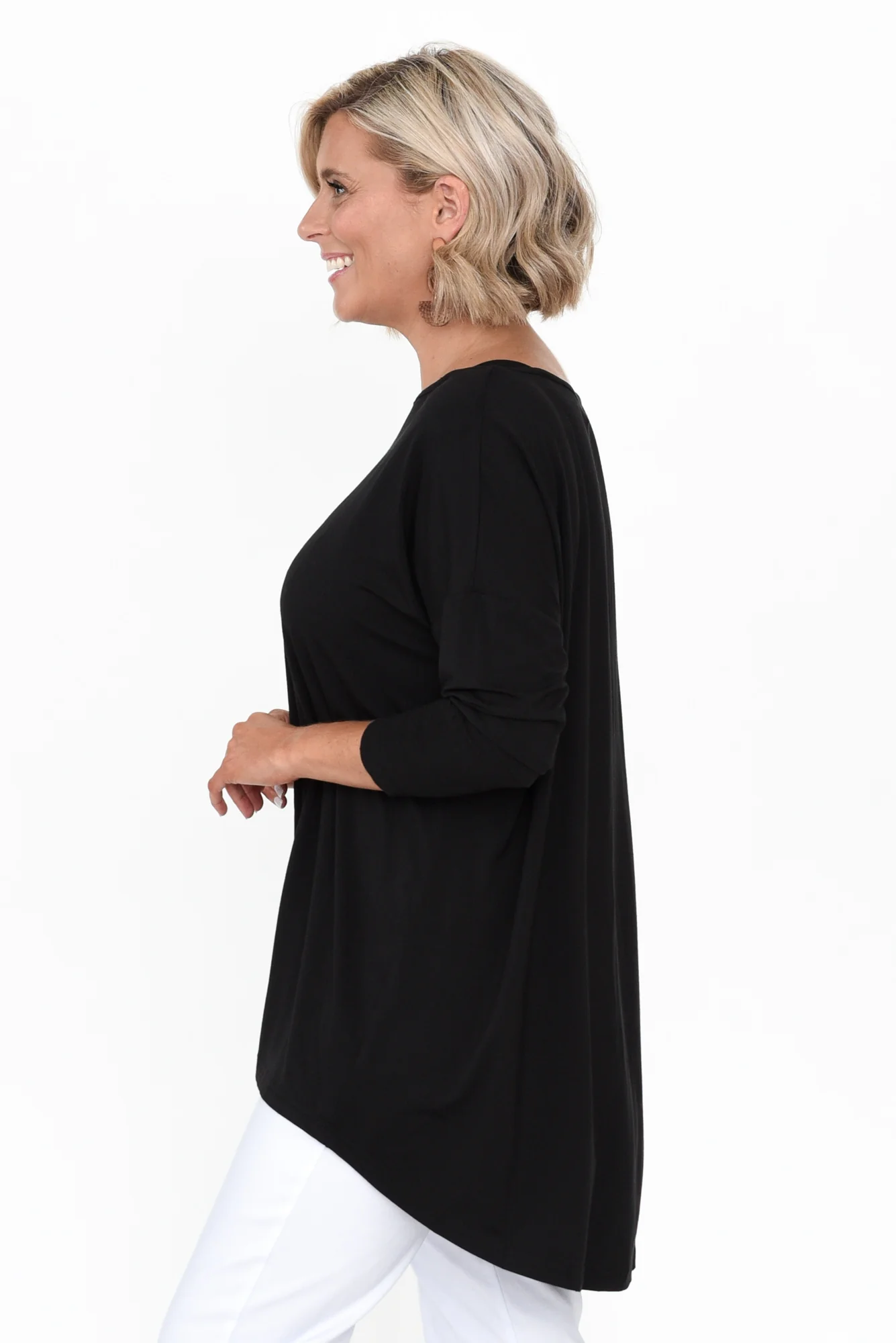 Anakin Black Hi Lo Bamboo Top