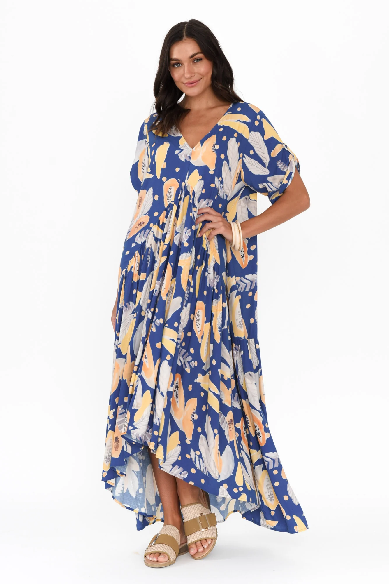 Blue Fruity Peak Maxi Dress