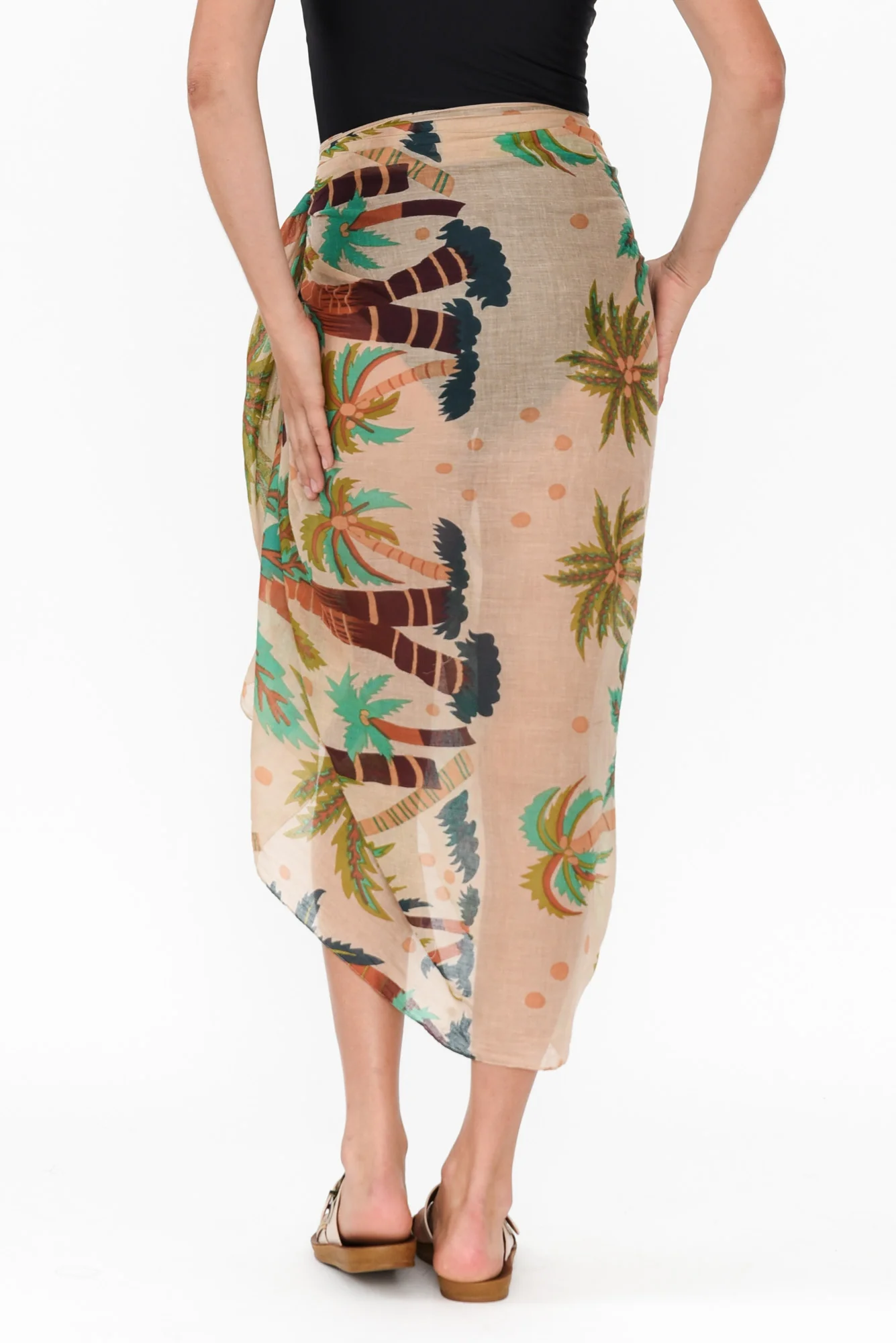 Stana Green Tropical Cotton Sarong