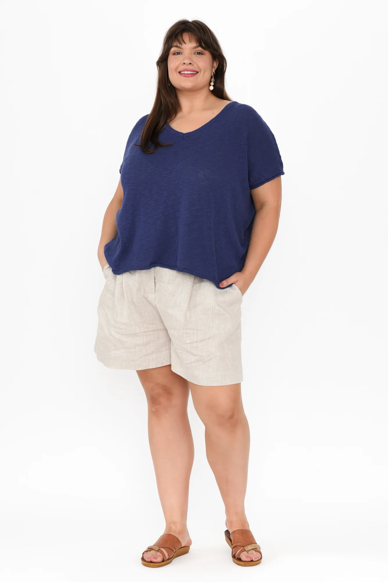 Saxon Cobalt Oversized Knit Top