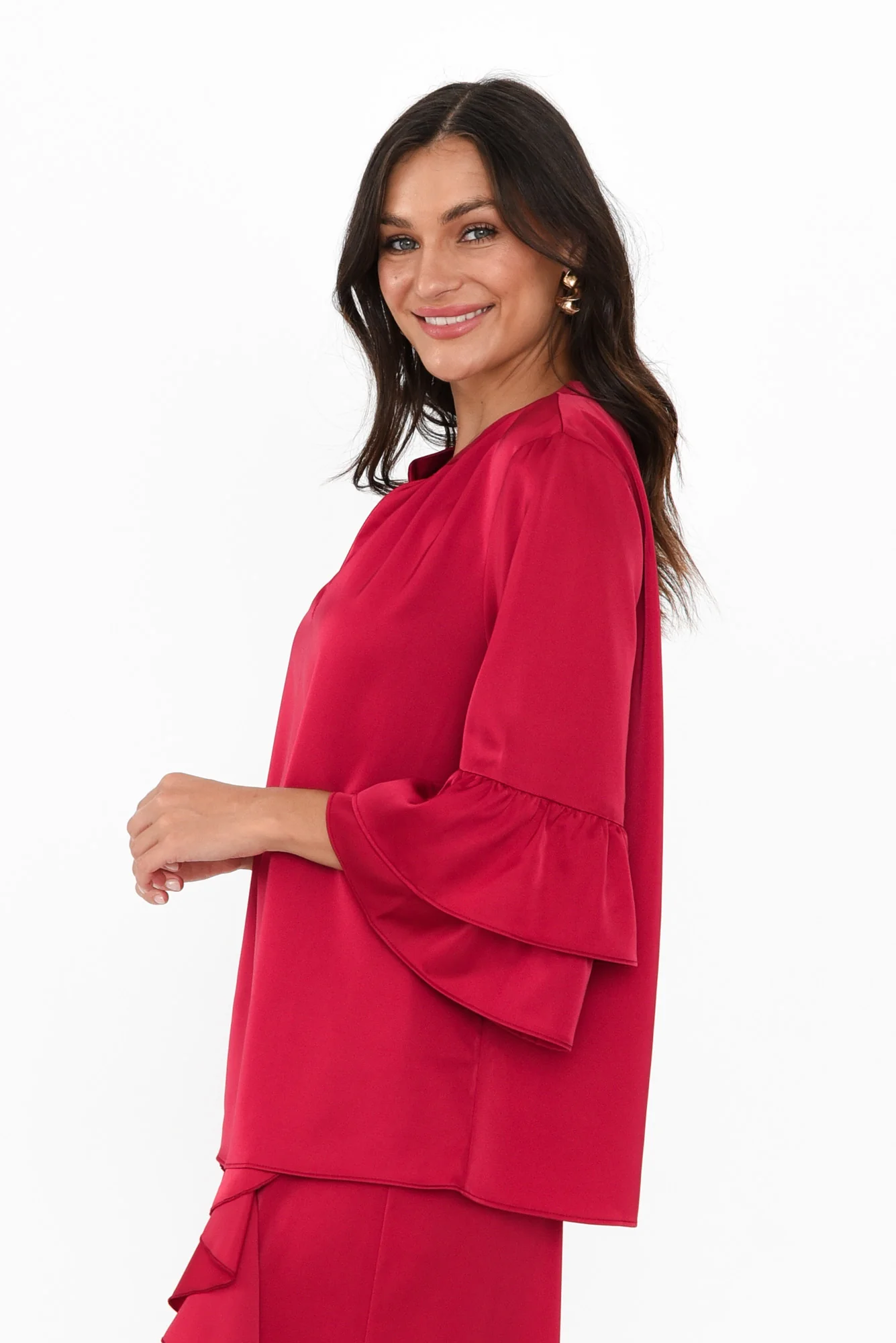 Dancer Red Frill Top