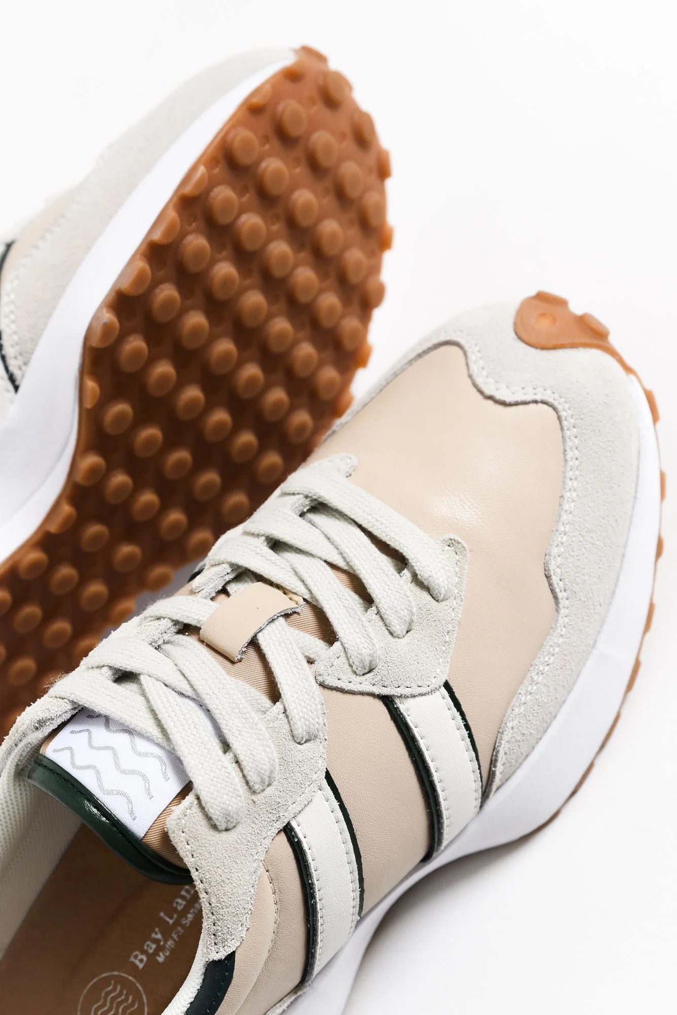 Flex Natural Stripe Leather Sneaker