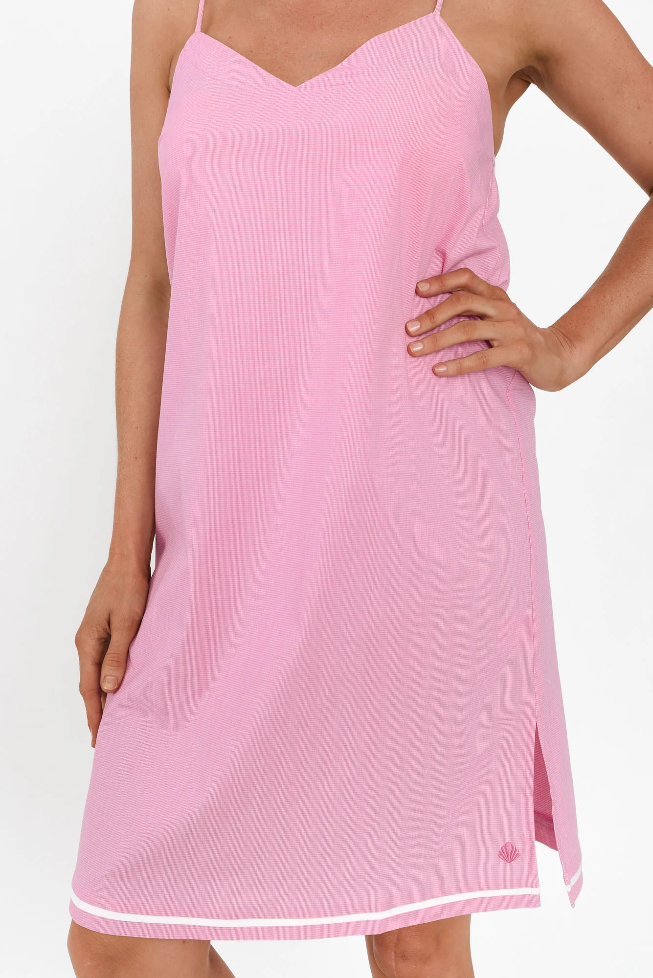 Daniela Pink Gingham Cotton Nightie