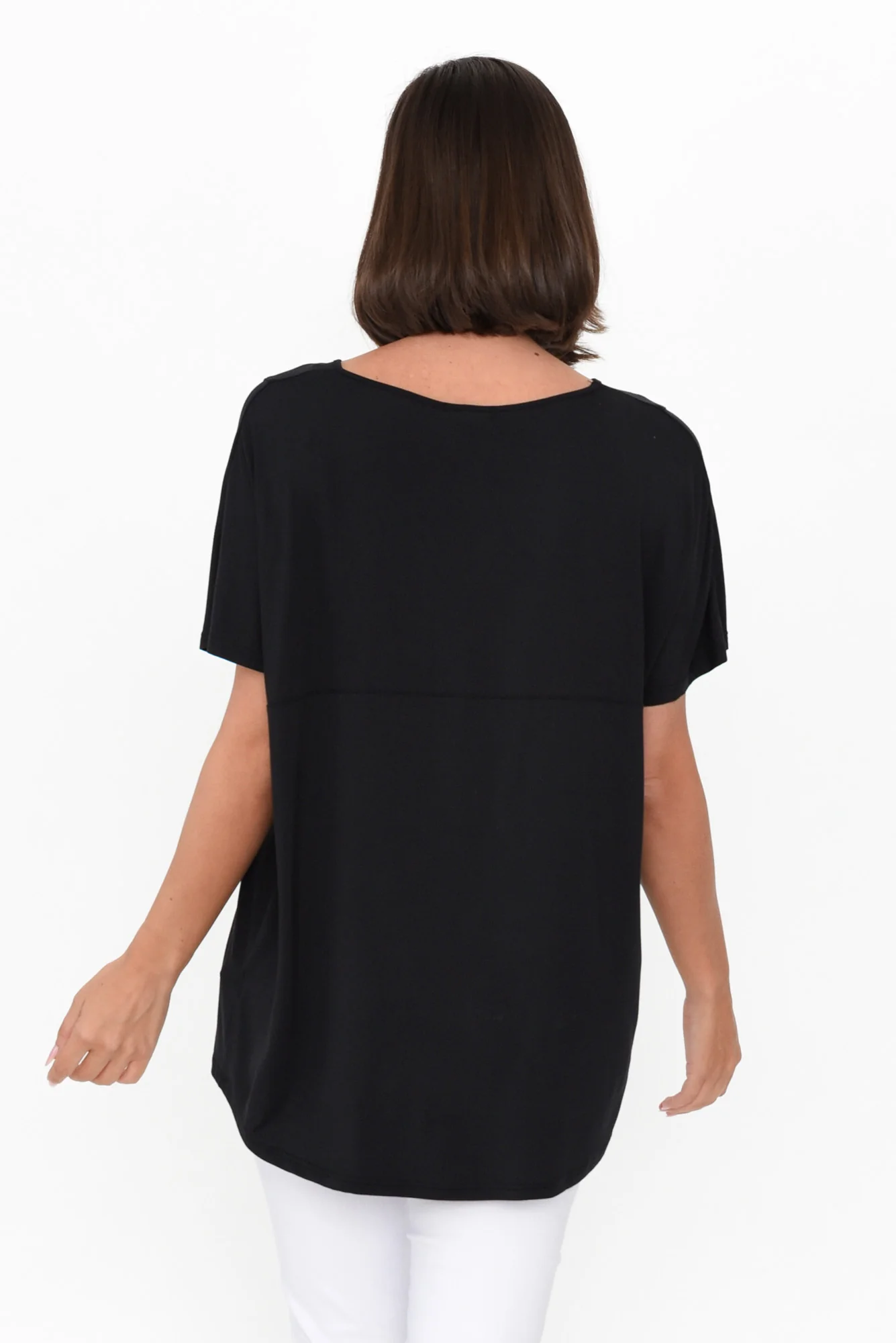 Ivy Black Micro Modal Swing Tee