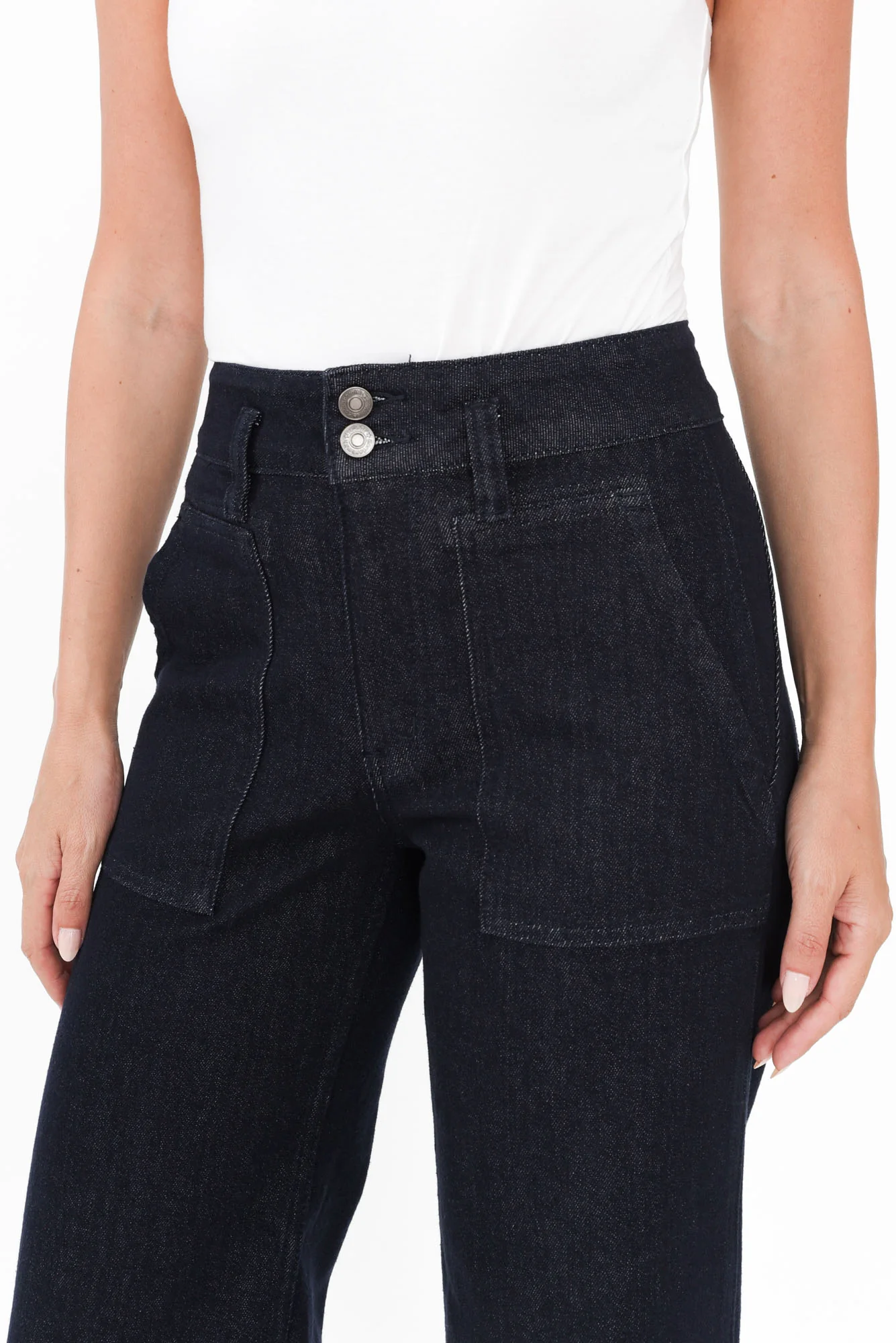 Orwell Dark Blue Wide Leg Jeans