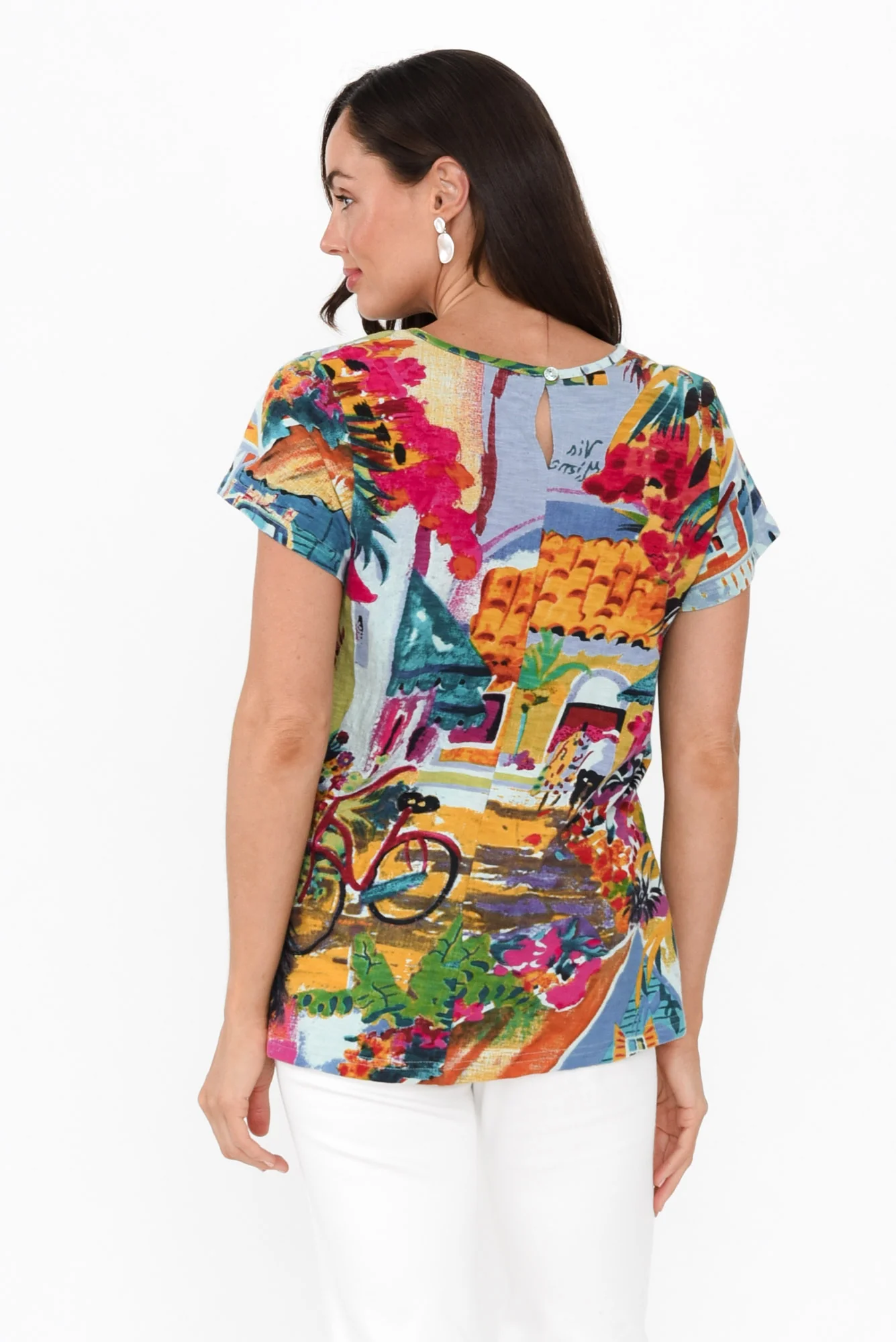 Zani Orange Florida Cotton Top