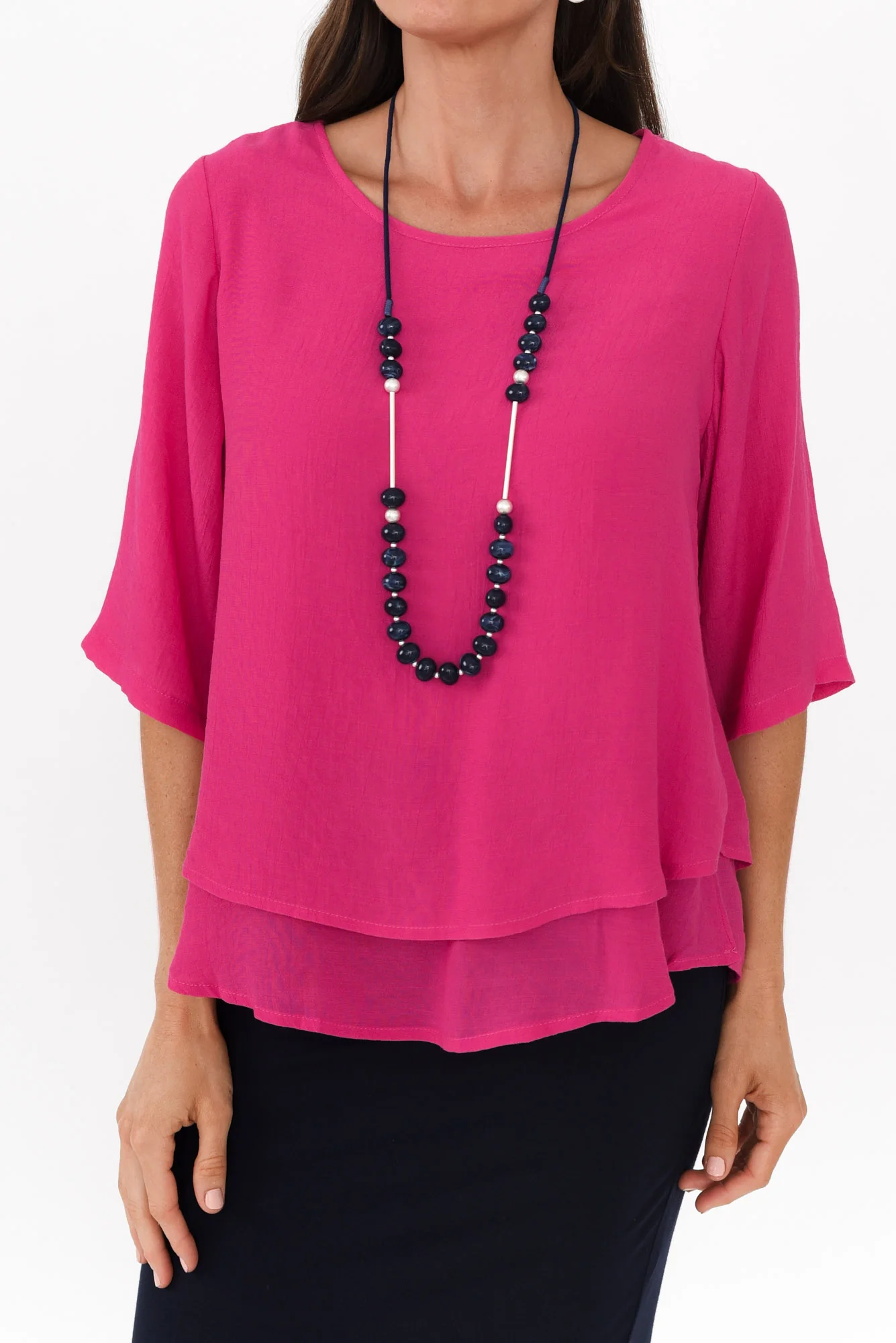 Liora Fuchsia Layered Top