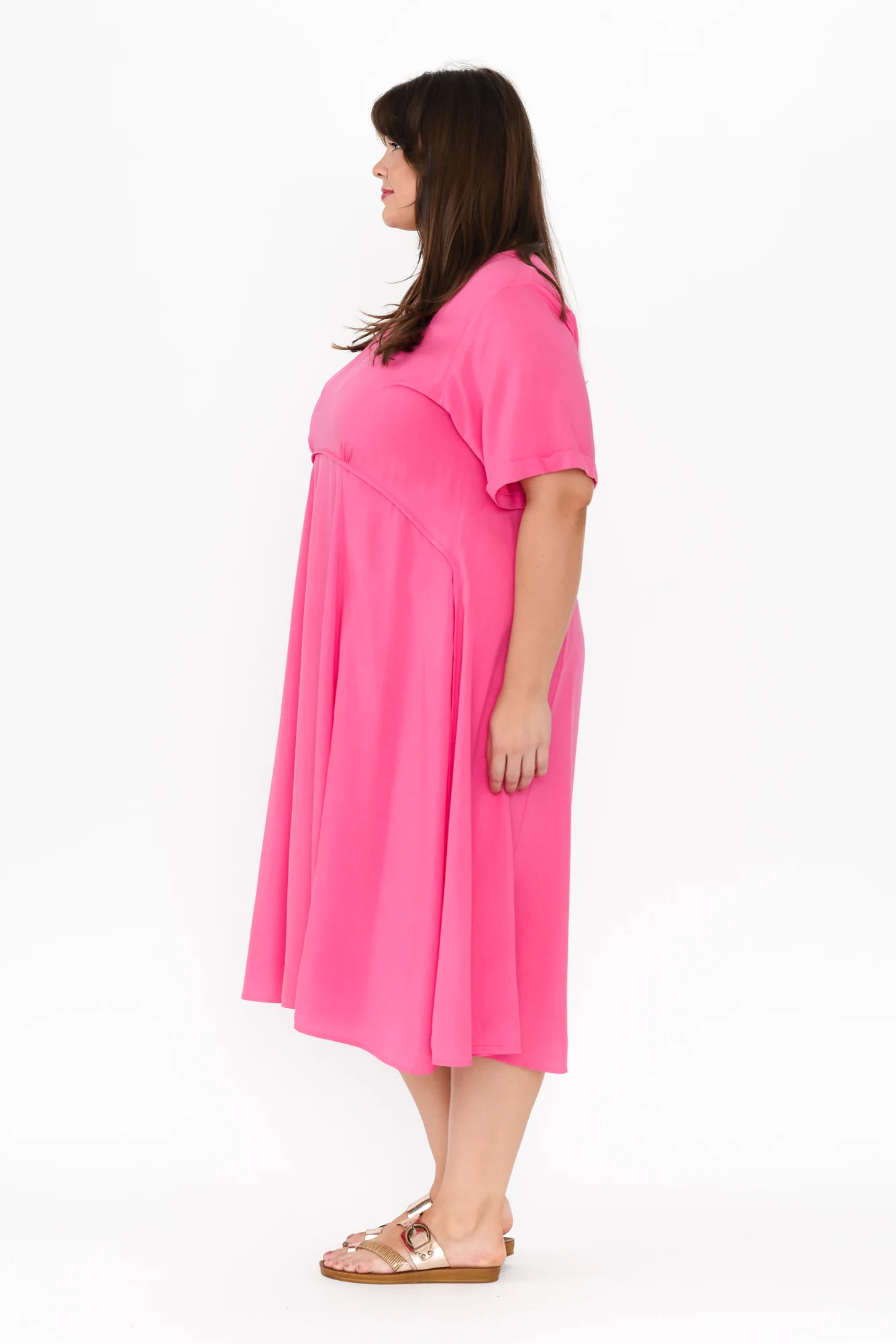 Zaelia Pink Crescent Dress